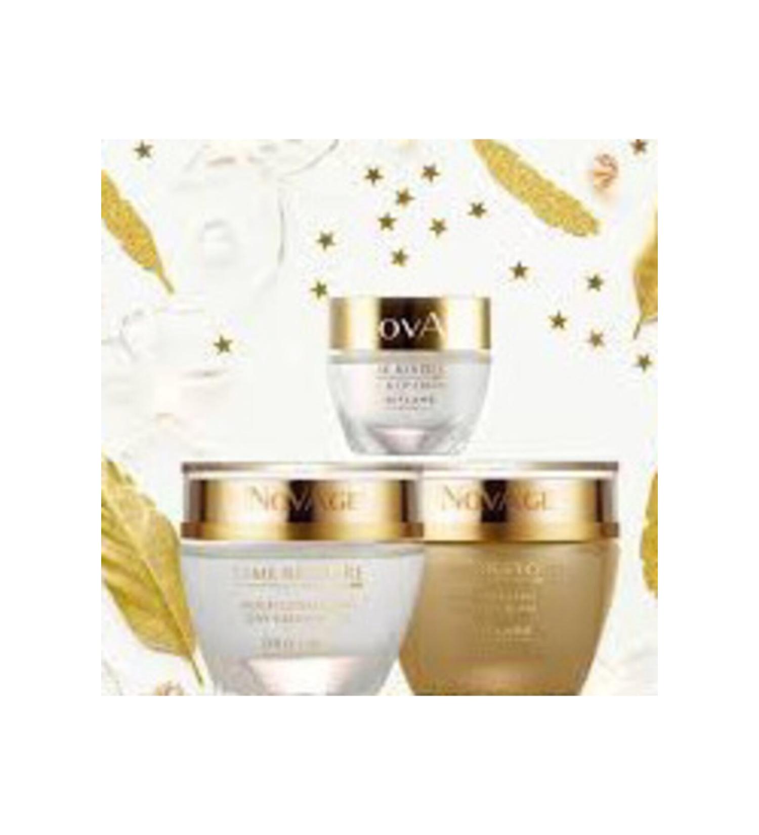 Oriflame Novage Time Restore Night Cream Day Cream Eye and Lip Cream 3-Pack Care Set
