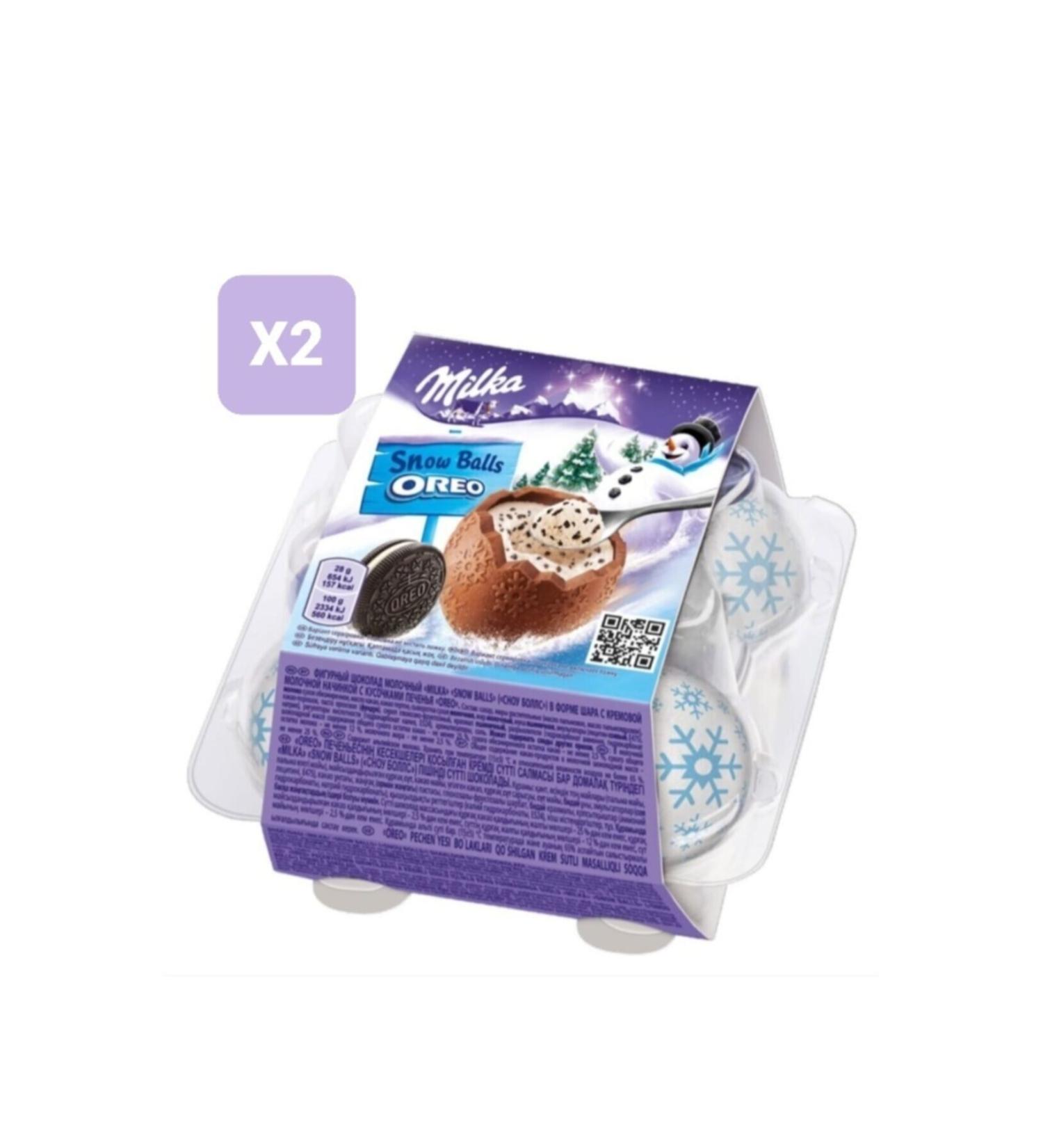 Milka Snow Balls Oreo 2-pack 4x28 Gr.
