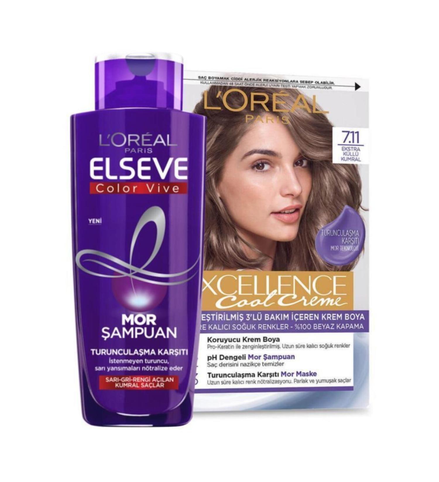 L'Oreal Paris Excellence Cool Creme 7.11 Purple Shampoo Set - Buy Online on GoSupps.com