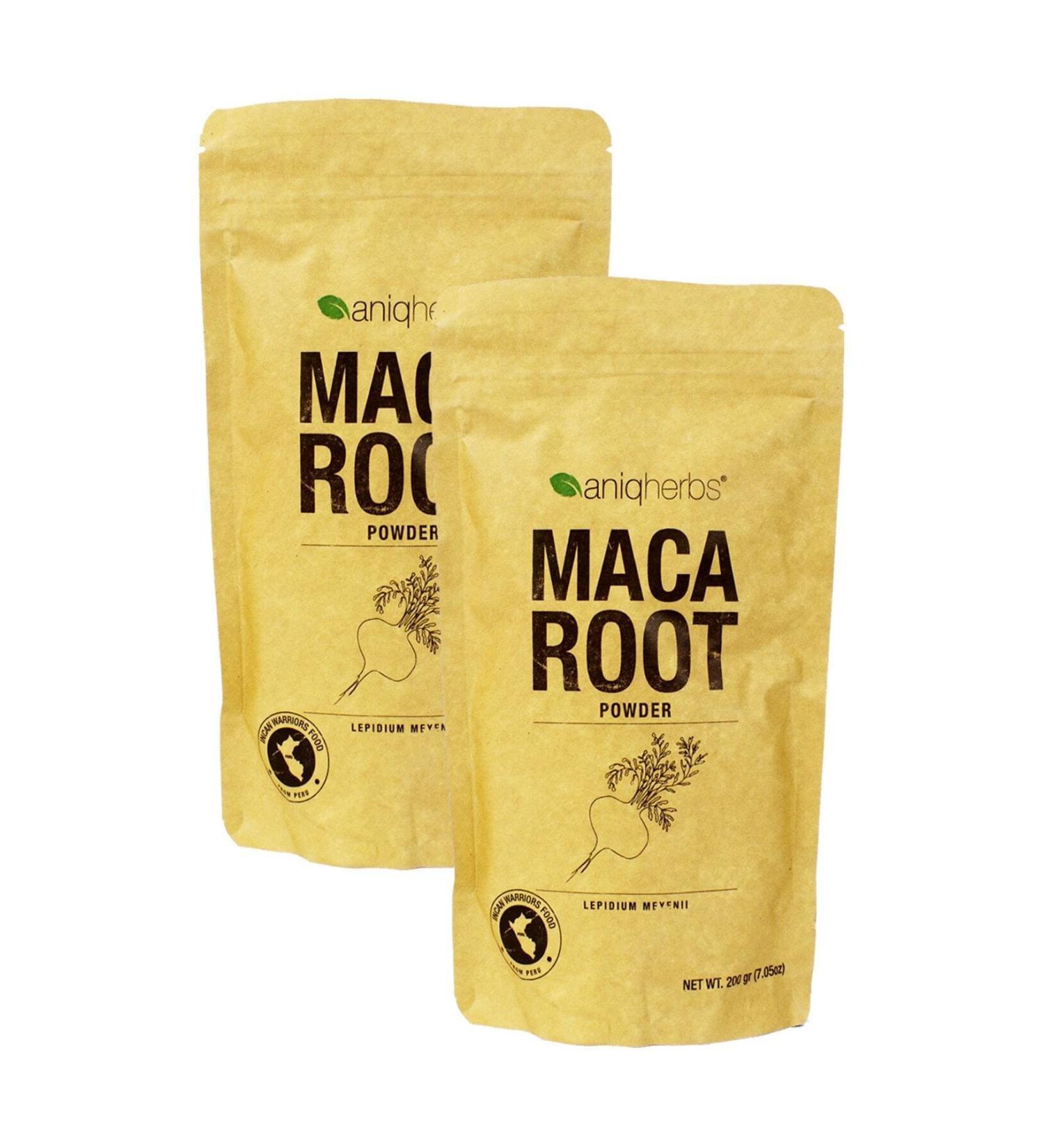 Aniqnaturals 2 Pieces Maca Root Powder - 2x200gr Maca Powder - Lepidium Meyeni