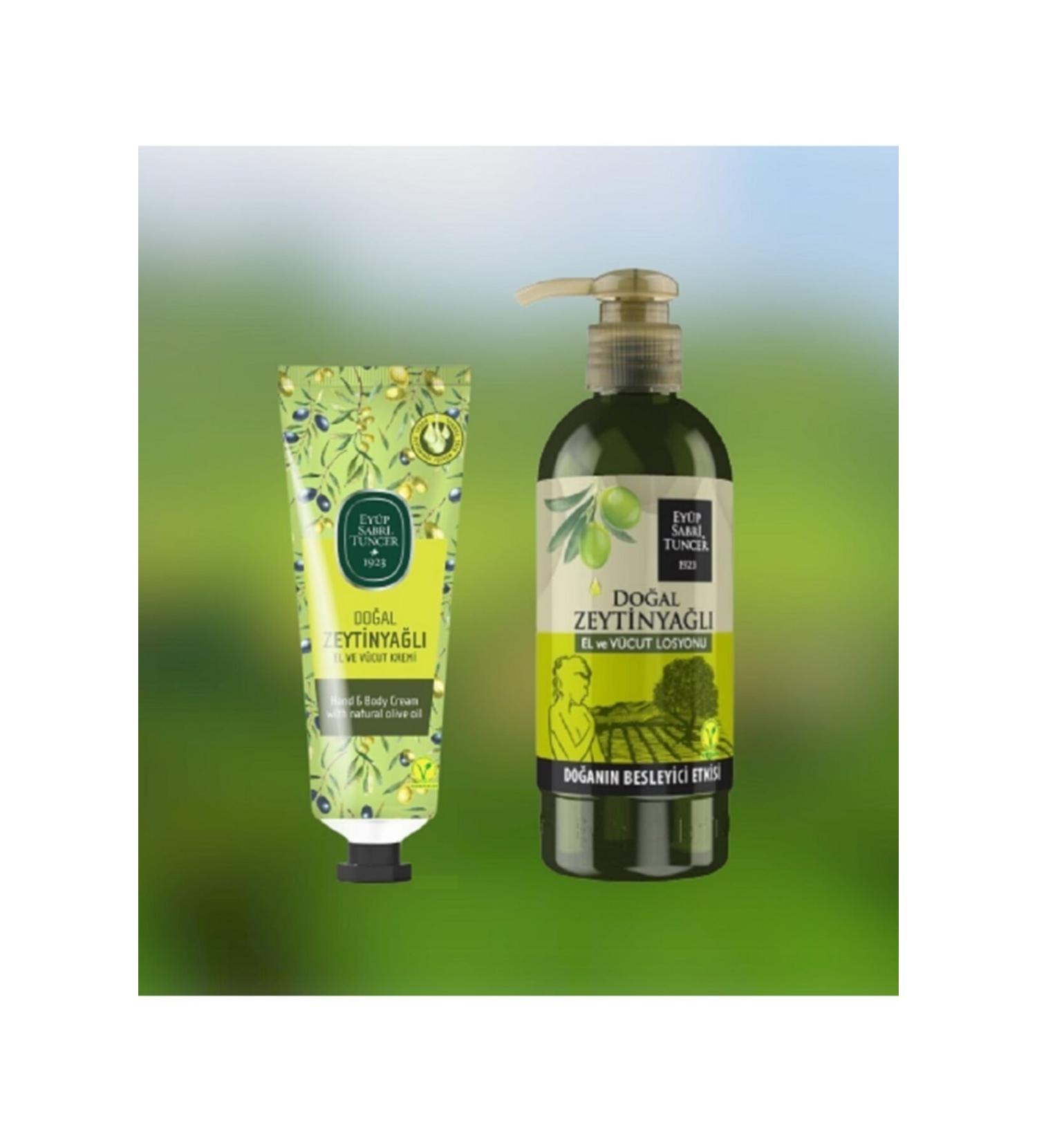 Ey p Sabri Tuncer Natural Olive Oil Hand and Body Lotion 250 ml Hand and Body Cream 50 ml