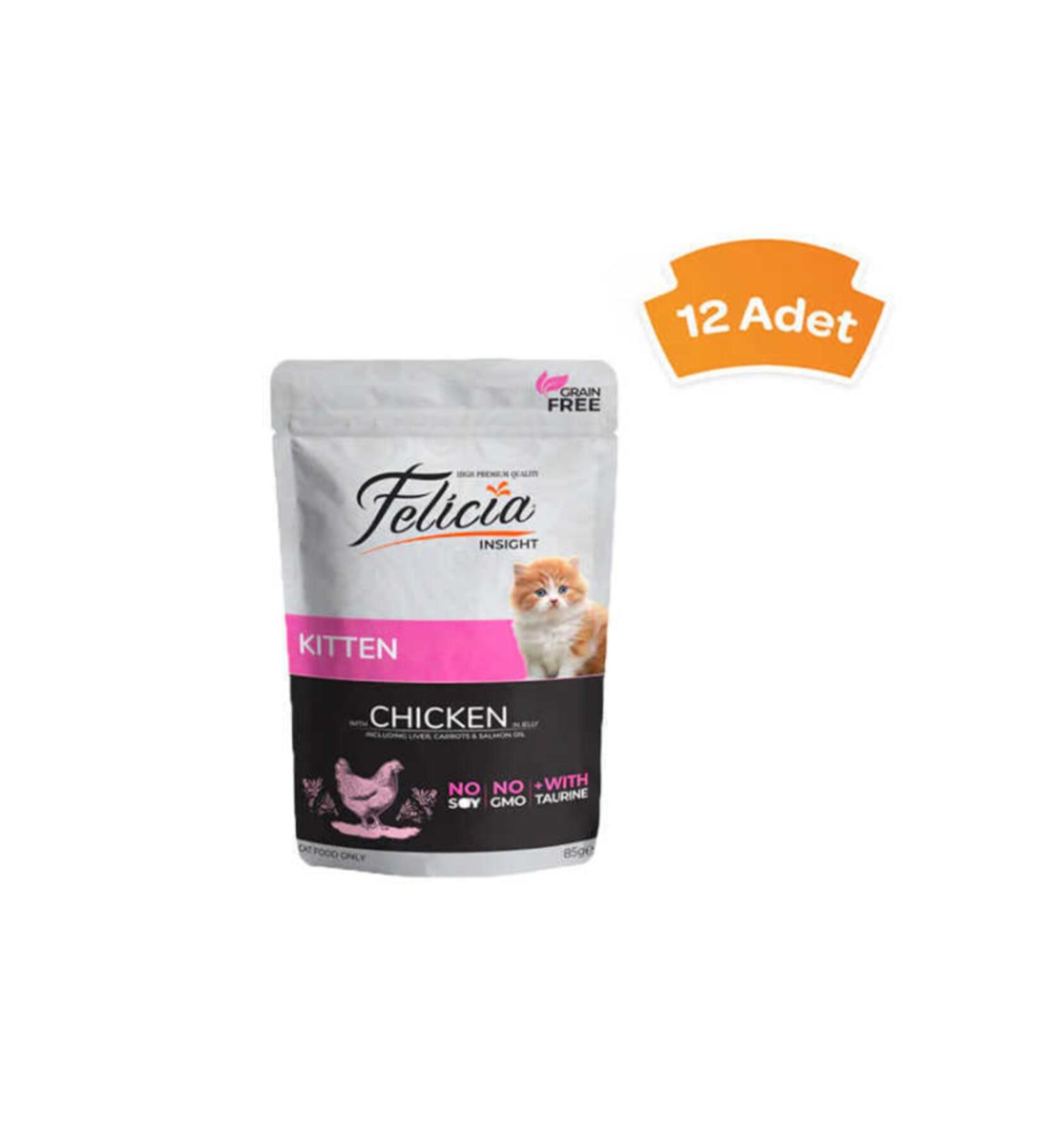 Felicia Grain-Free Chicken Kitten Cat Wet Food 85 Gr X 12 Pieces