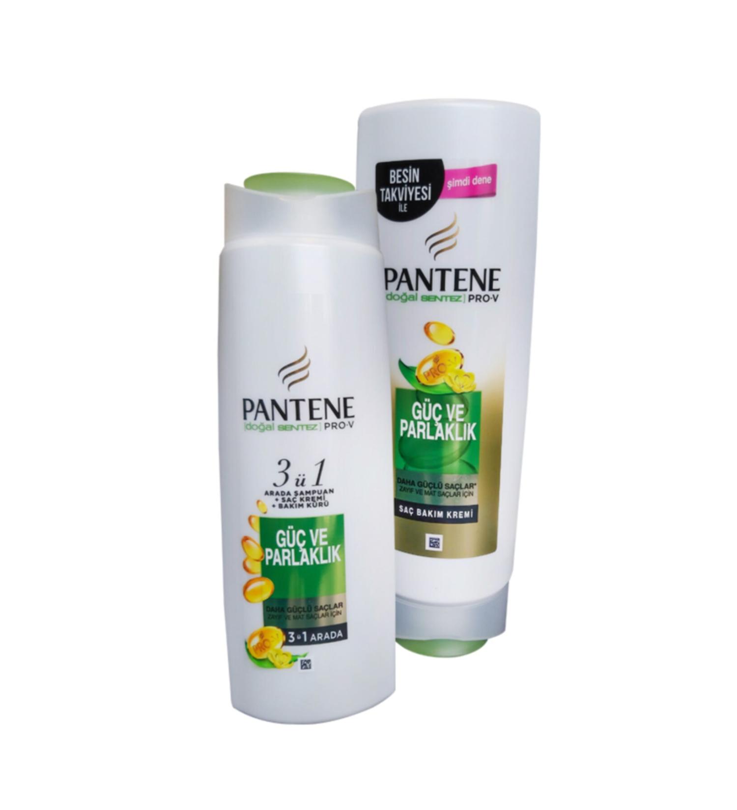 Pantene Pro-v Strength and Shine Conditioner + Shampoo 470 Ml