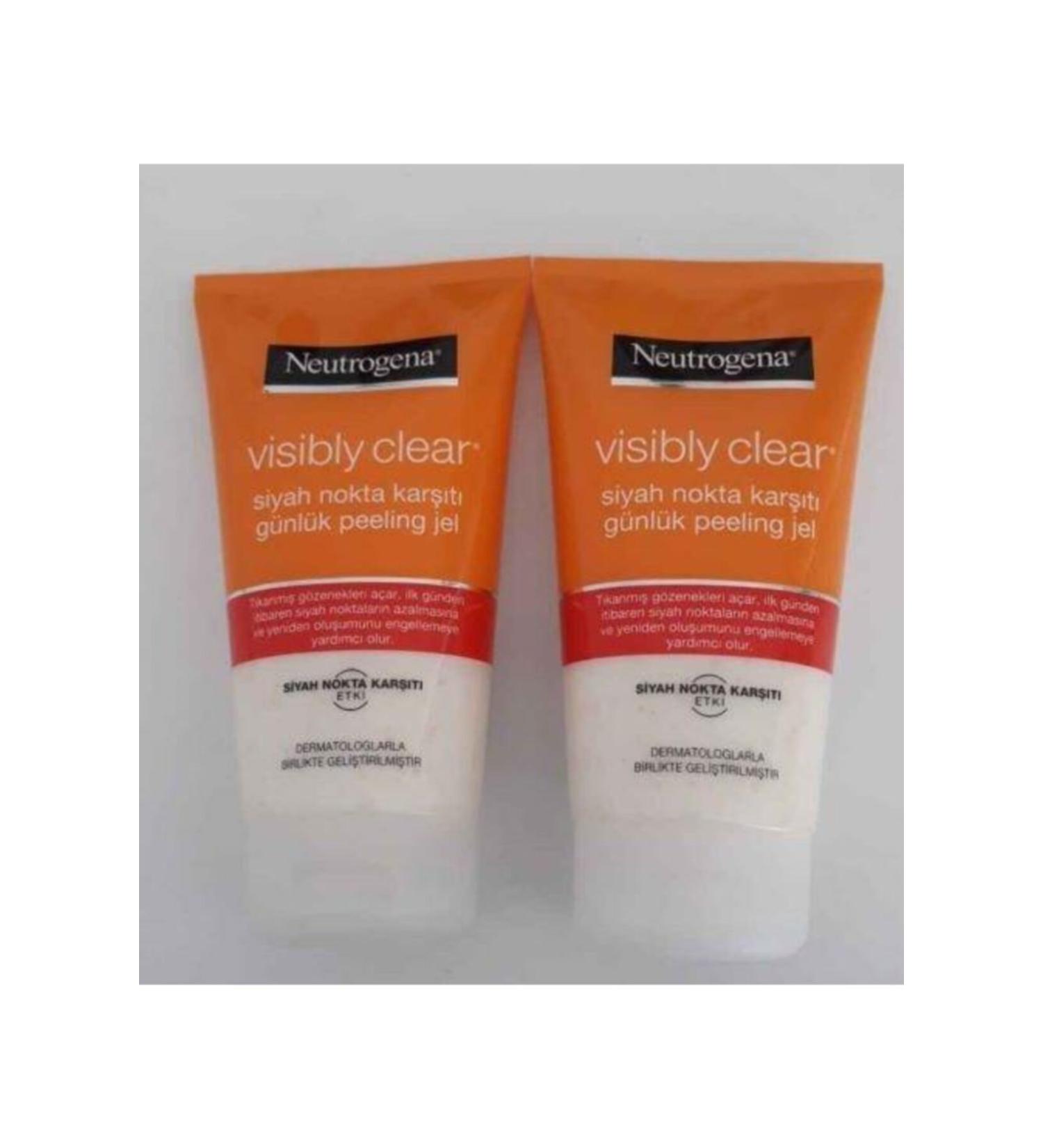 Neutrogena Visibly Clear Anti-Blackhead Daily Peeling Gel 150 Ml 2 Li Pk X 2 (Total 4 Pieces)