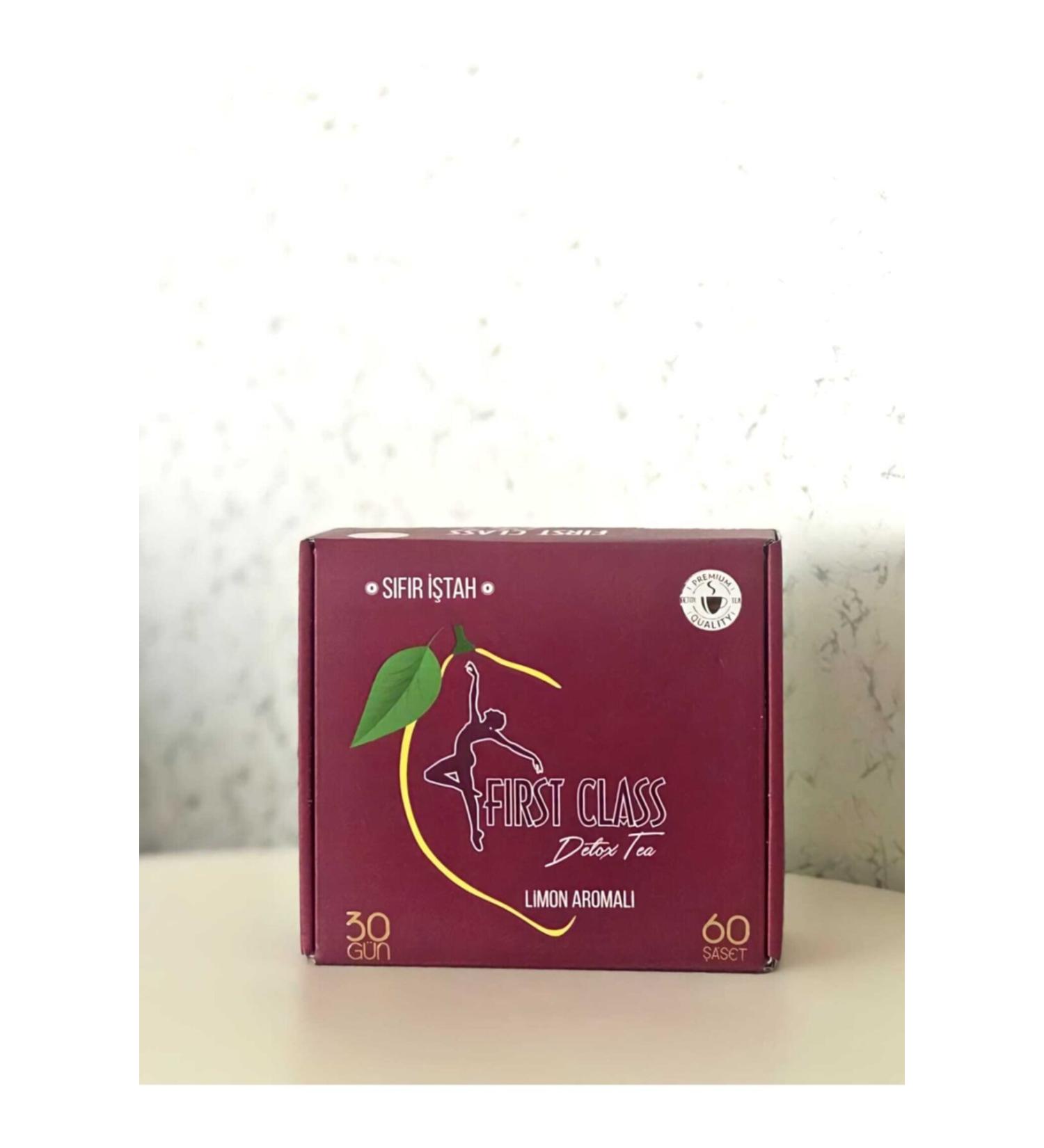 First Class Lemon Flavored Herbal Tea 60 Sachet