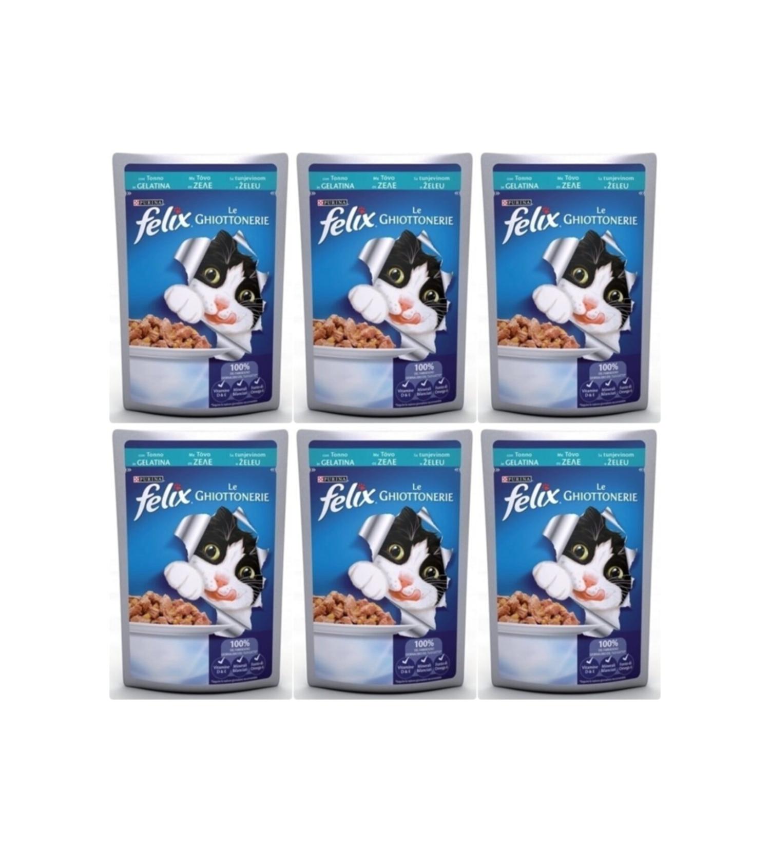 FELIX Felix Pouch Piece Meat Rich Tuna Cat Food 6x85 Gr