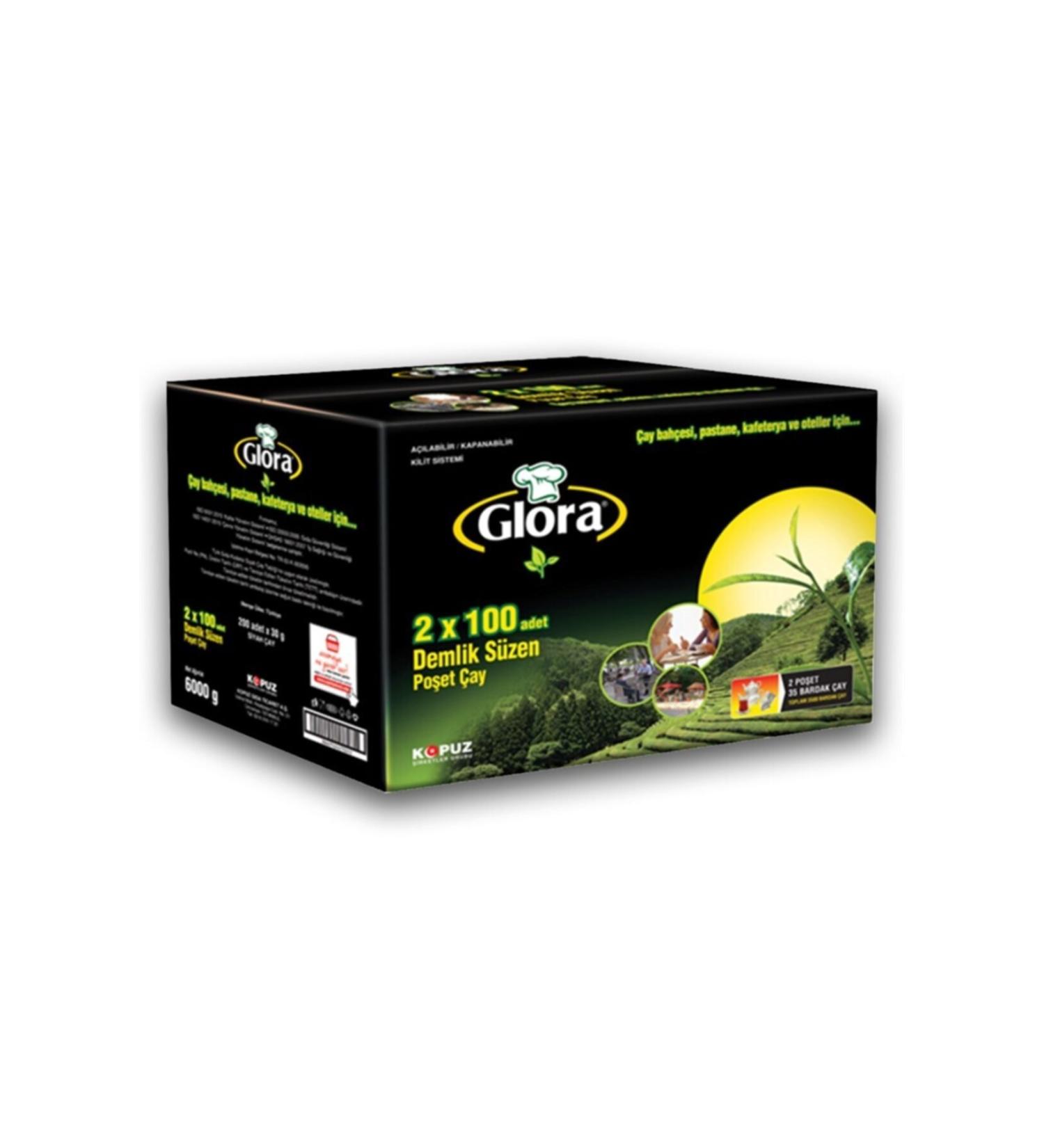Glora Teapot Filtering Tea Bag 6000Gr (100 Pieces x 30Gr x 2 Packages) - Buy Online on GoSupps.com