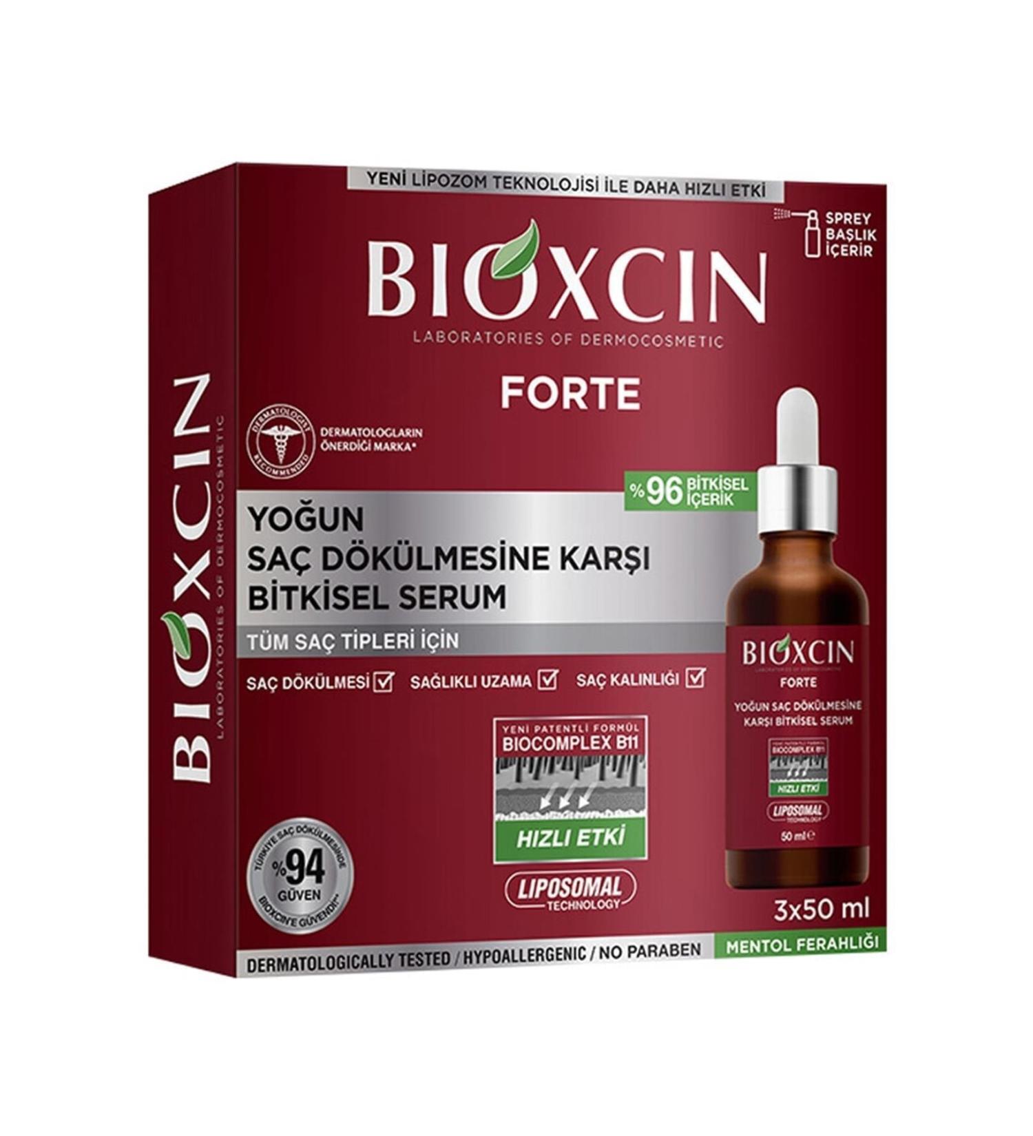 Bioxcin Forte Herbal Serum for Intensive Hair Loss 3 X 50 Ml
