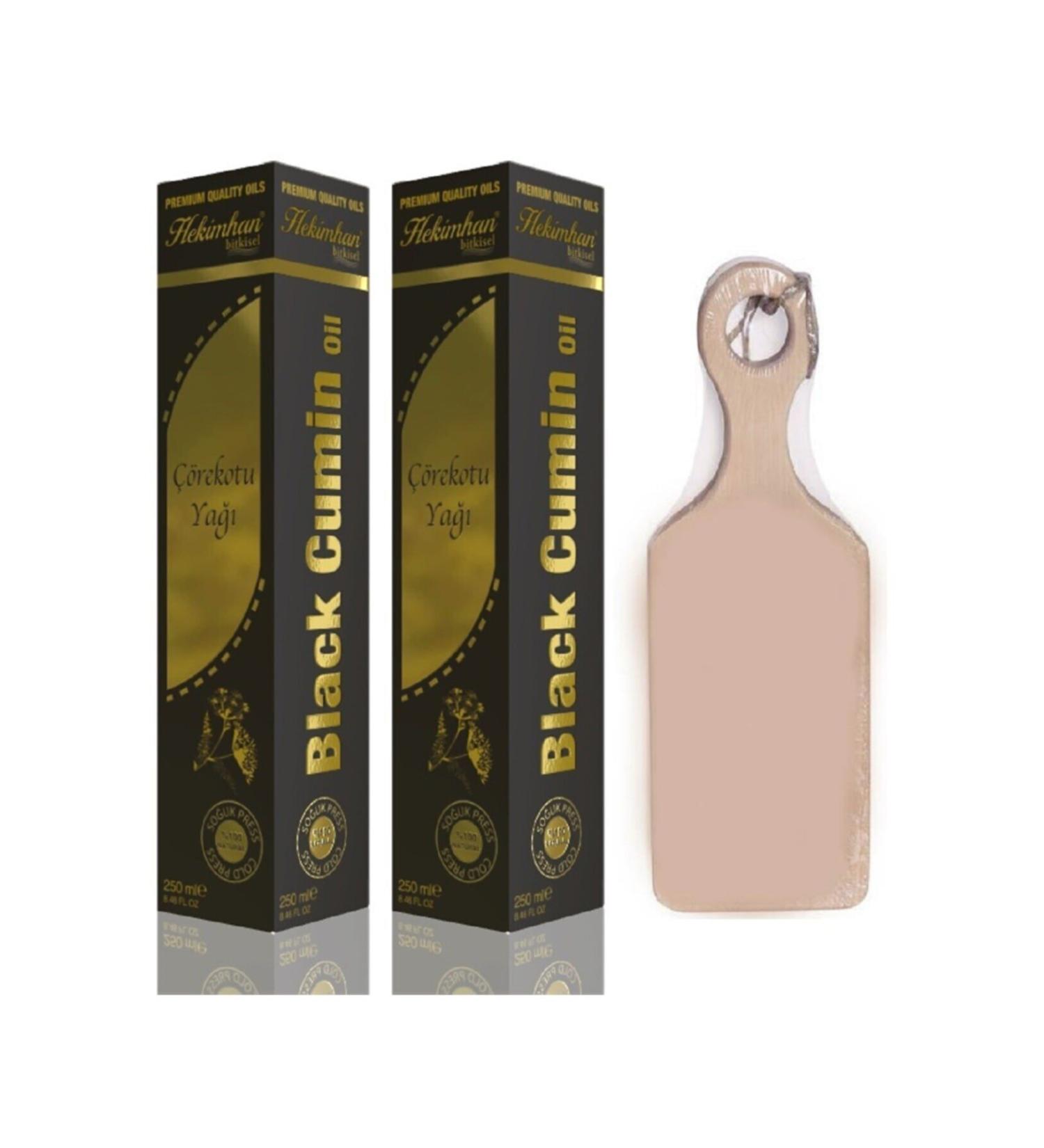 Hekimhan Herbal Black Cumin Oil 250 ml 2 Mini Cutting Boards