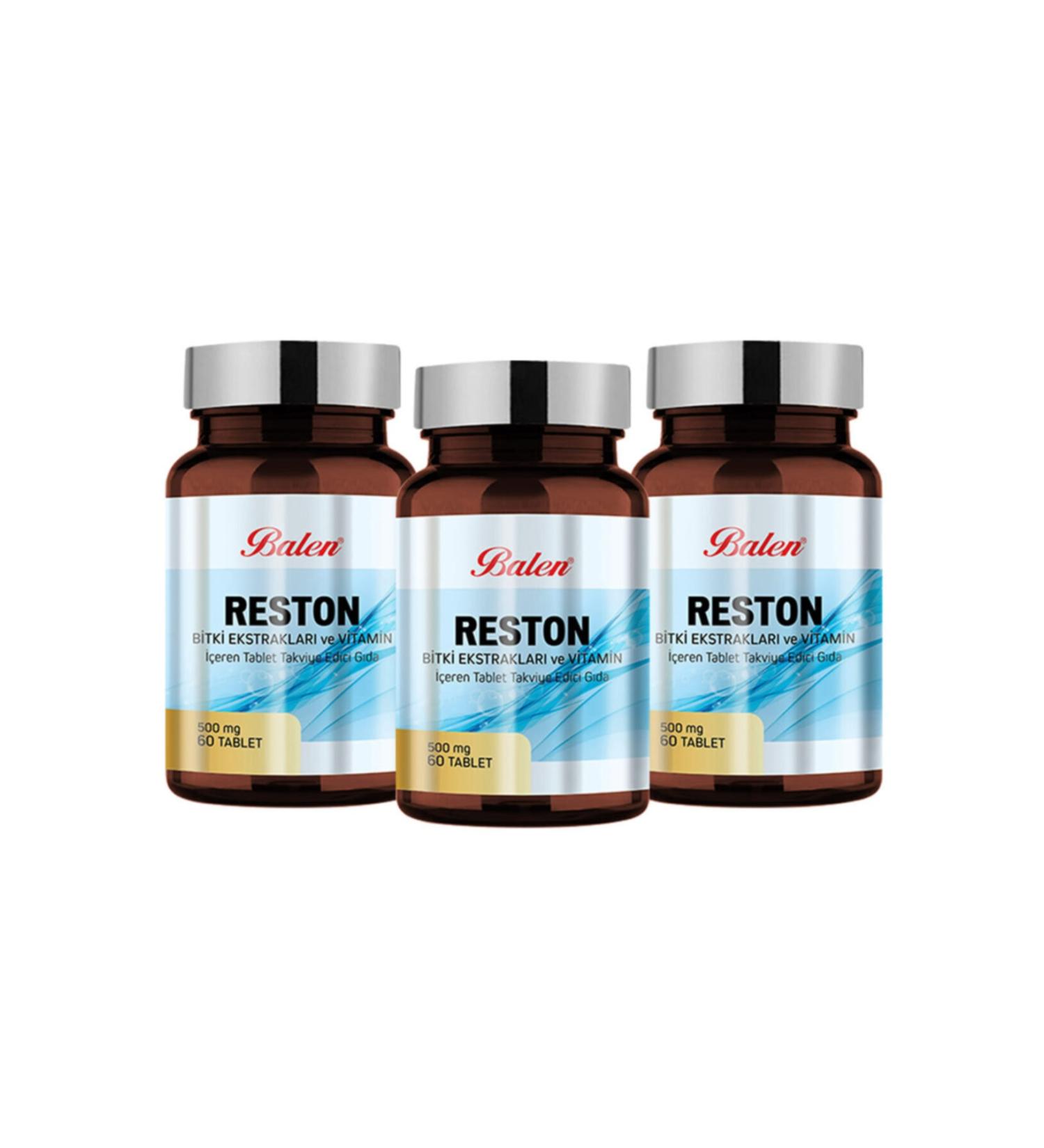 Balen Reston Plant Extracts And Vitamin 500 mg 60 Capsules 3 Pieces