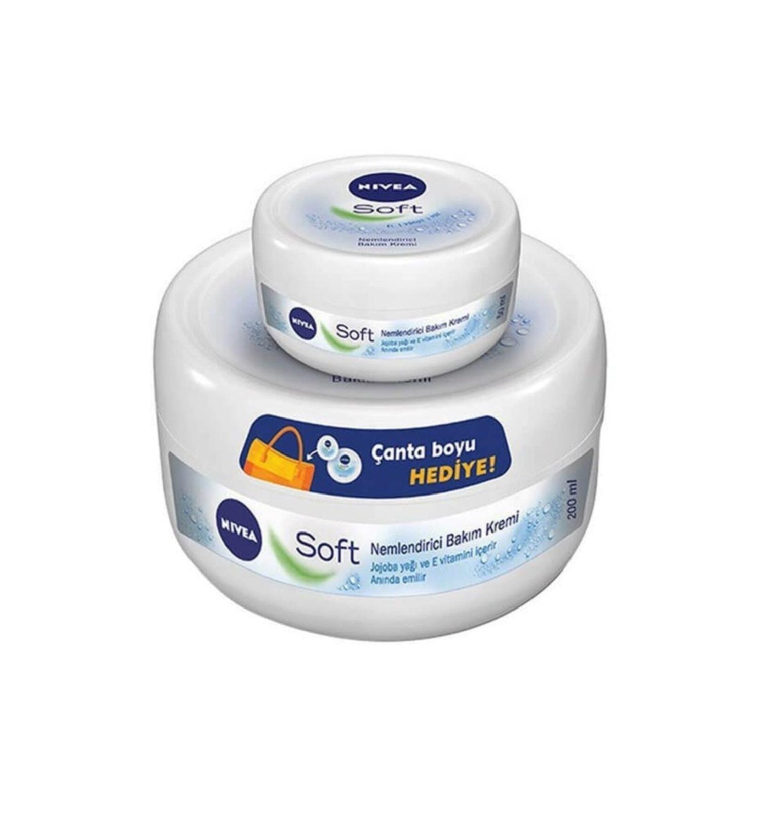 NIVEA Soft Moisturizing Care Cream 200ml + Gift Bag Size