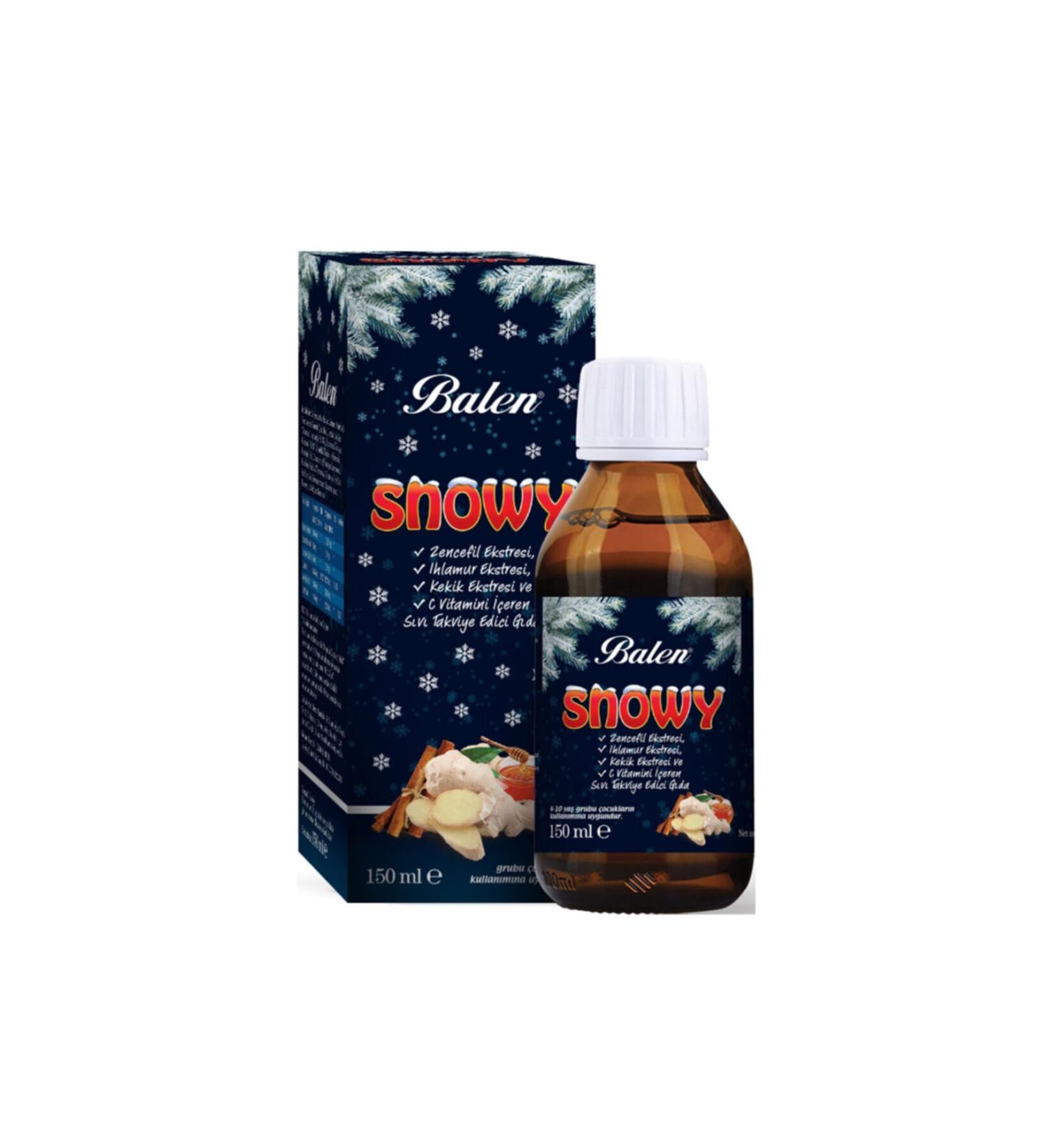 Balen Snowy Liquid Supplement Containing Ginger Extract Linden Extract Thyme Extract and Vitamin C