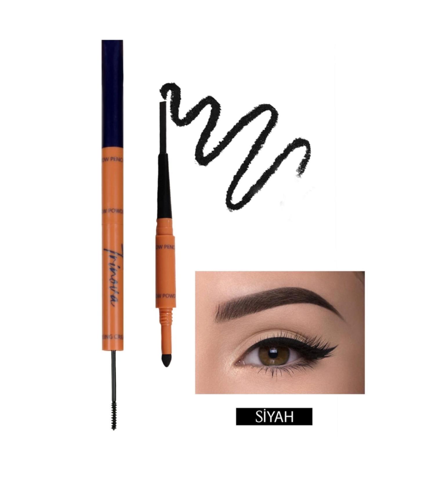 Trinova Black 3-Piece Eyebrow Shaper Brow Sculpt - Buy Online on GoSupps.com