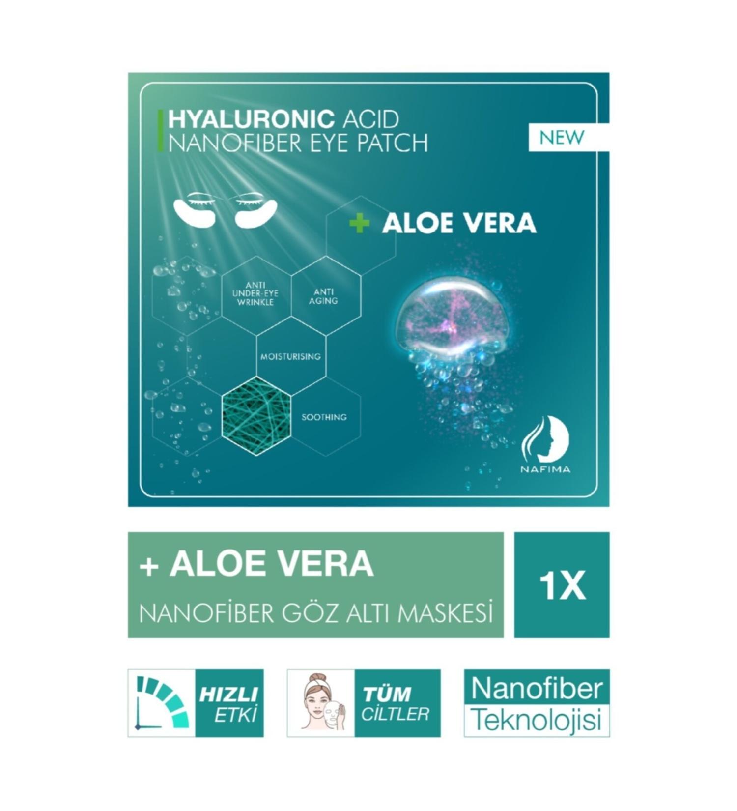 Nafima Hyaluronic Acid + Aloe Vera Nanofiber Under Eye Mask