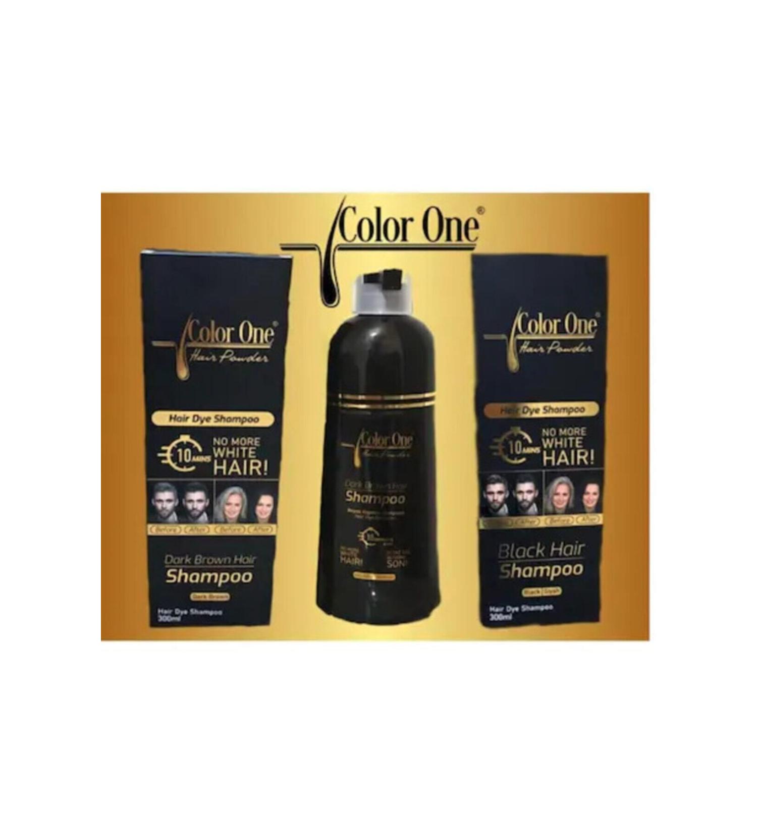 Color One Hair Dark Brown Shampoo Hair Blackening Shampoo Dye 300 Ml