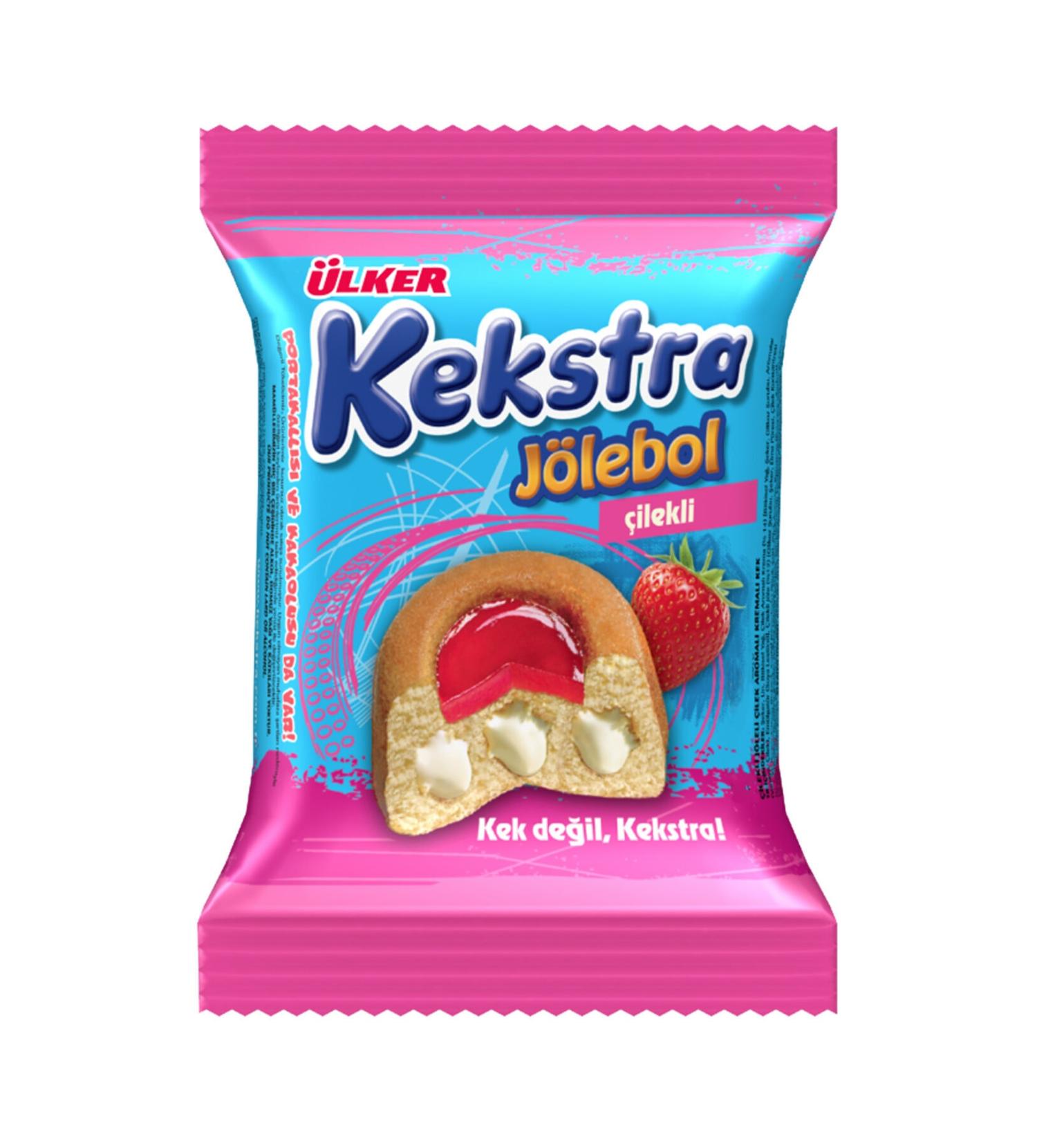 Ulker Kekstra Jellyball Cake Strawberry 40 gr
