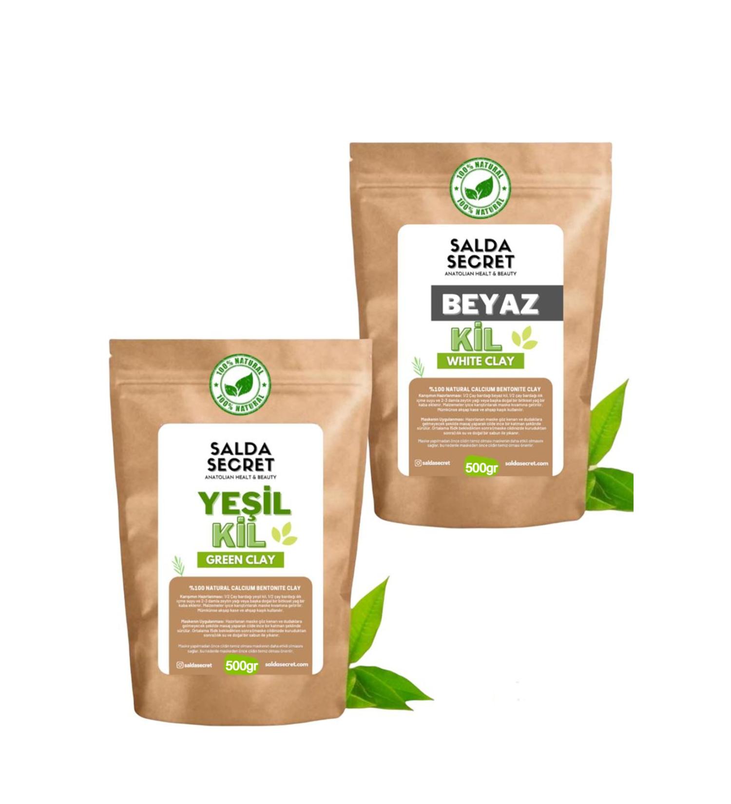 Salda Secret White and Green Clay Ssybks500gx2