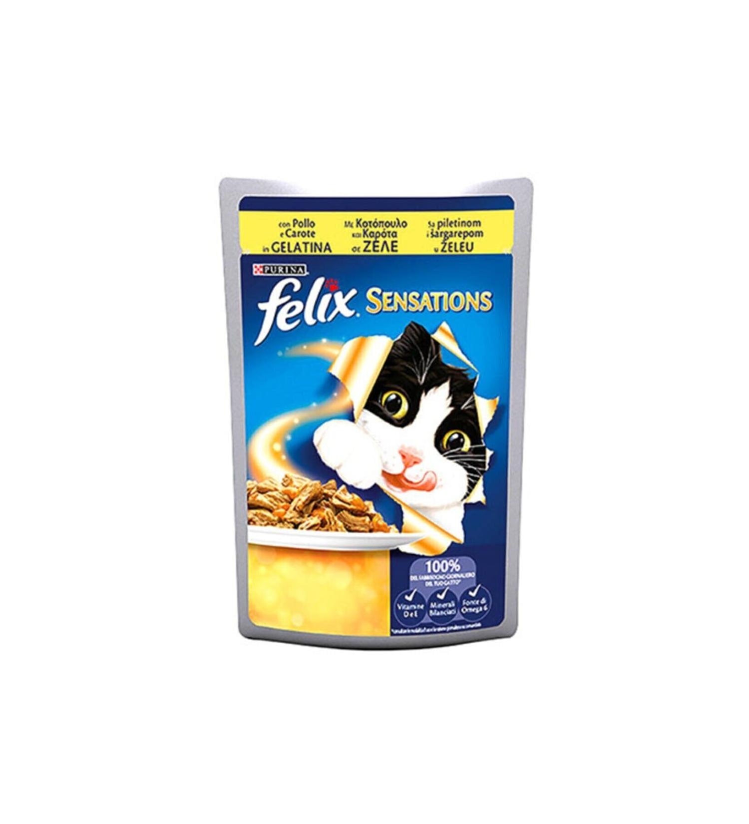 FELIX Felix Sensations Chicken Carrot Gel Pouch 10 Pack