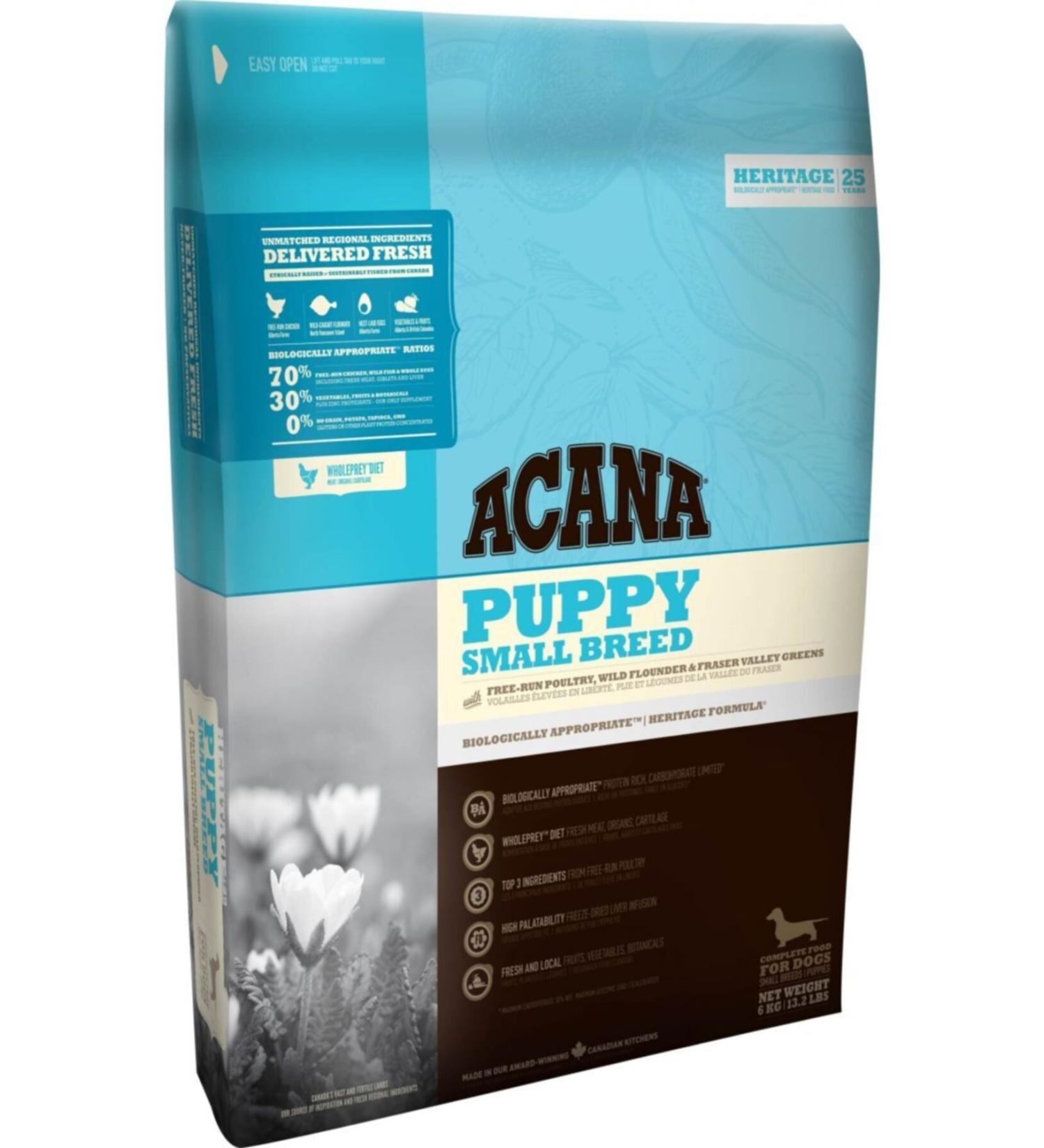 Acana Heritage Puppy Small Breed Grain Free Puppy Food 2 Kg