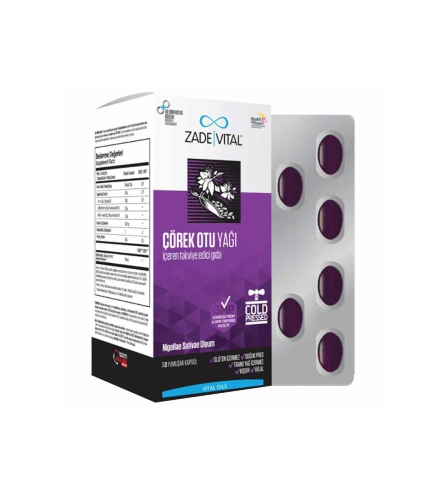 Zade Vital Black Cumin Oil 30 Softgels