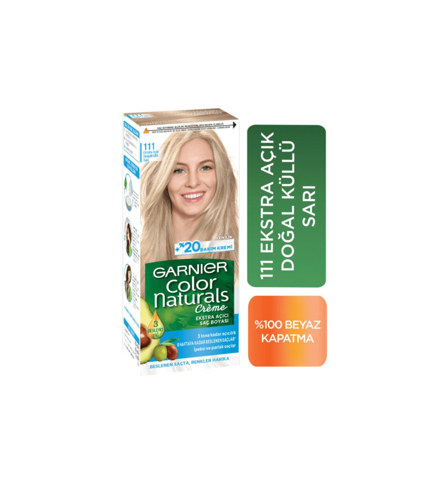 Garnier Color Naturals Hair Dye Extra Light Natural Ash Blonde No: 111 - Buy Online on GoSupps.com