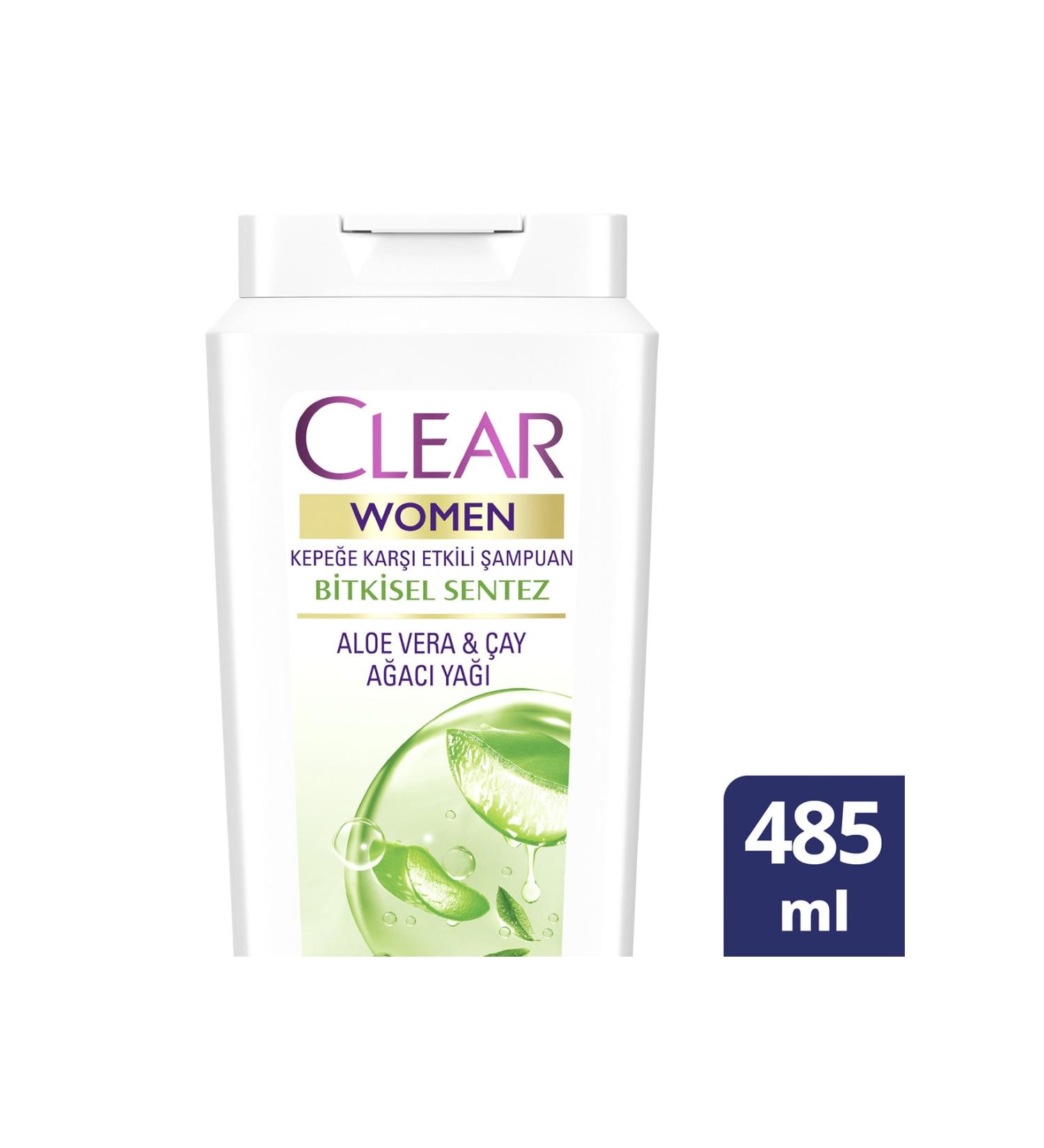 Clear Women Anti-Dandruff Shampoo Herbal Synthesis Aloe Vera & Tea Tree Oil 485 ml - Buy Online on GoSupps.com