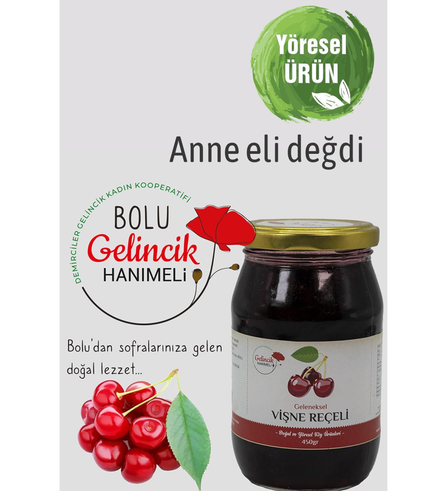 Bolu Gelincik Honeysuckle Traditional Sour Cherry Jam 450gr