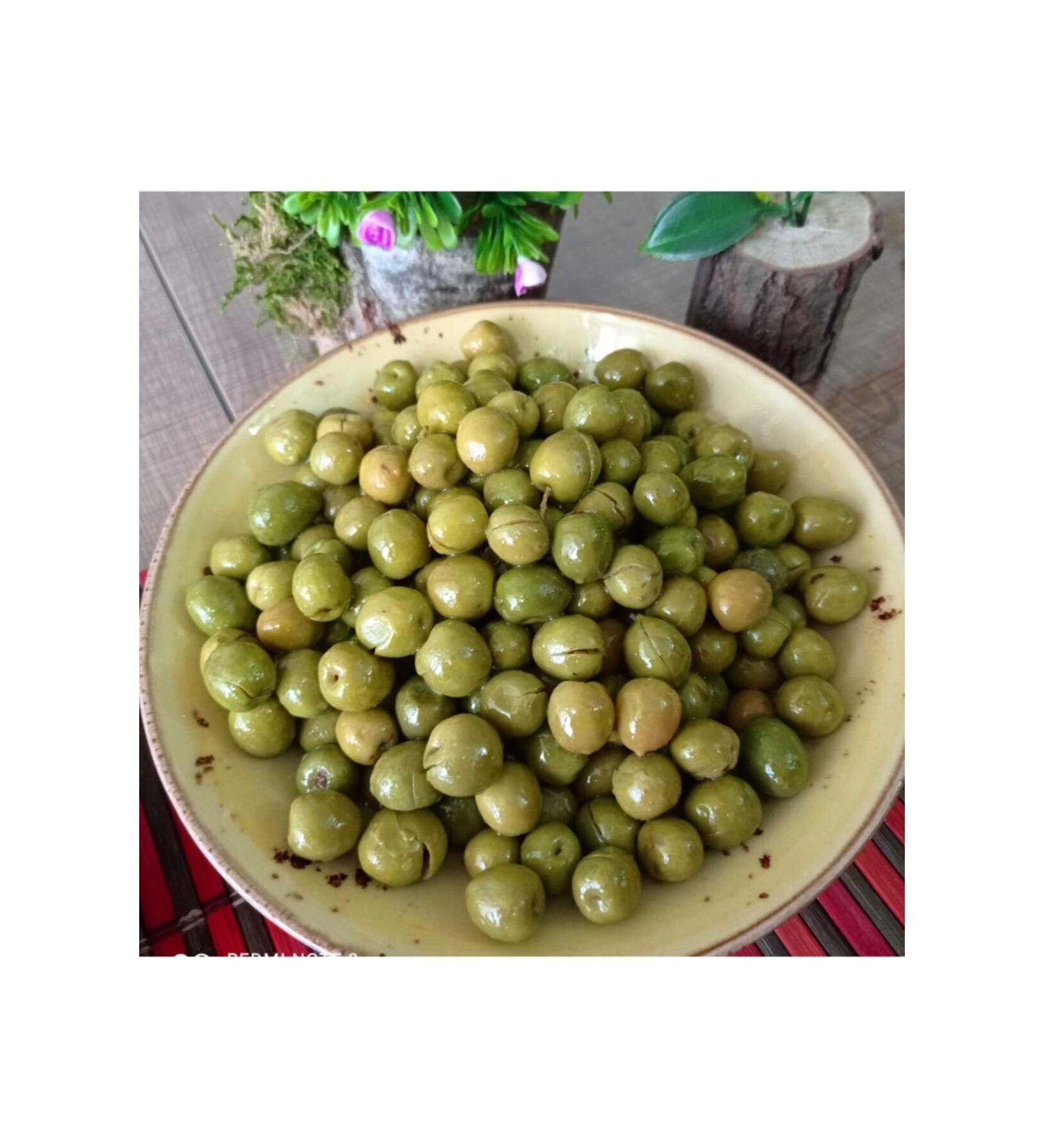 HATAY AH N FTL K Halhali Topak Vaccine Cracked Green Olives (net Product 3kg)