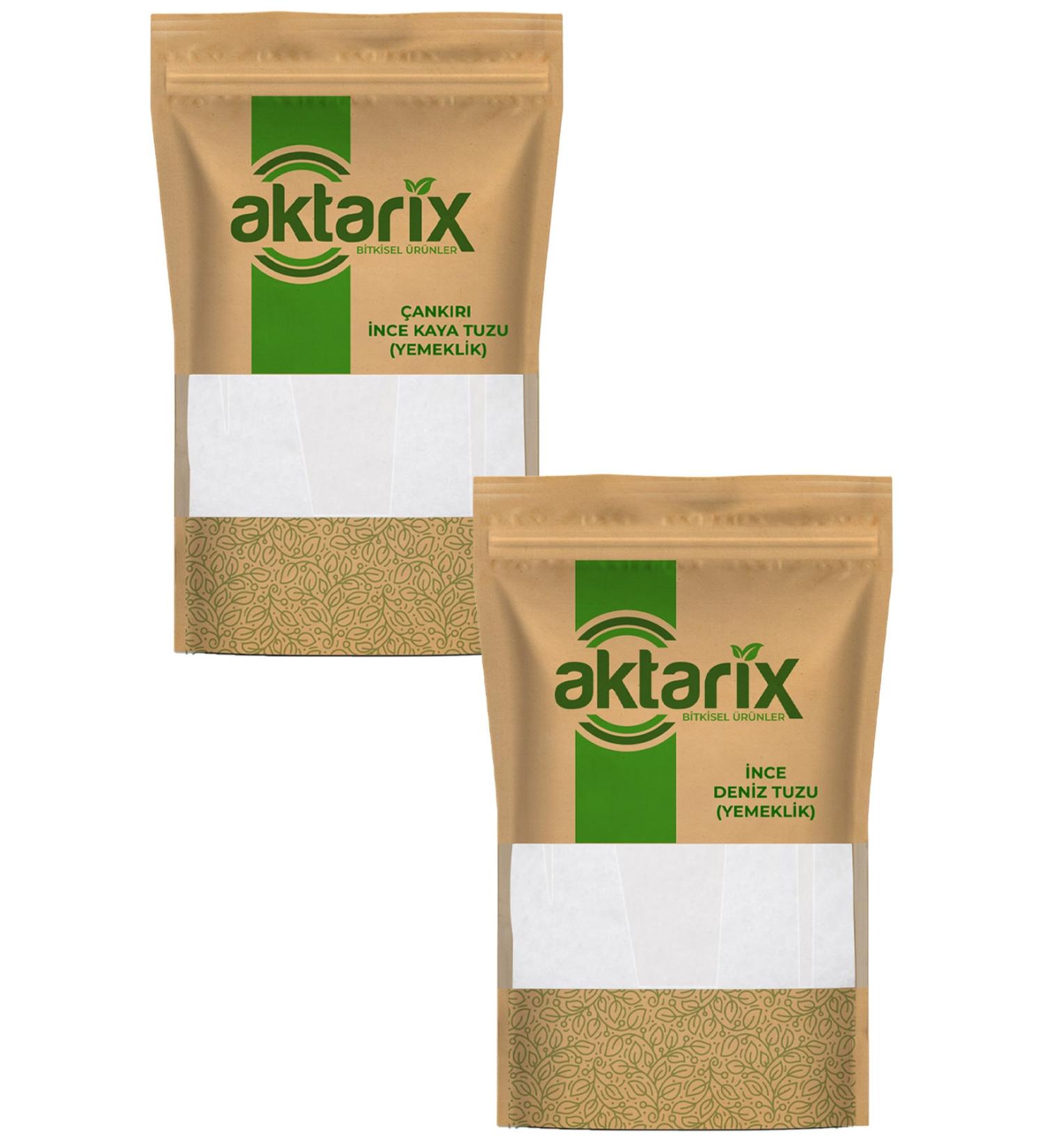 Aktarix Fine Table Salt Set 6 Kg (3 Kg Sea Salt + 3 Kg ank r Rock Salt)