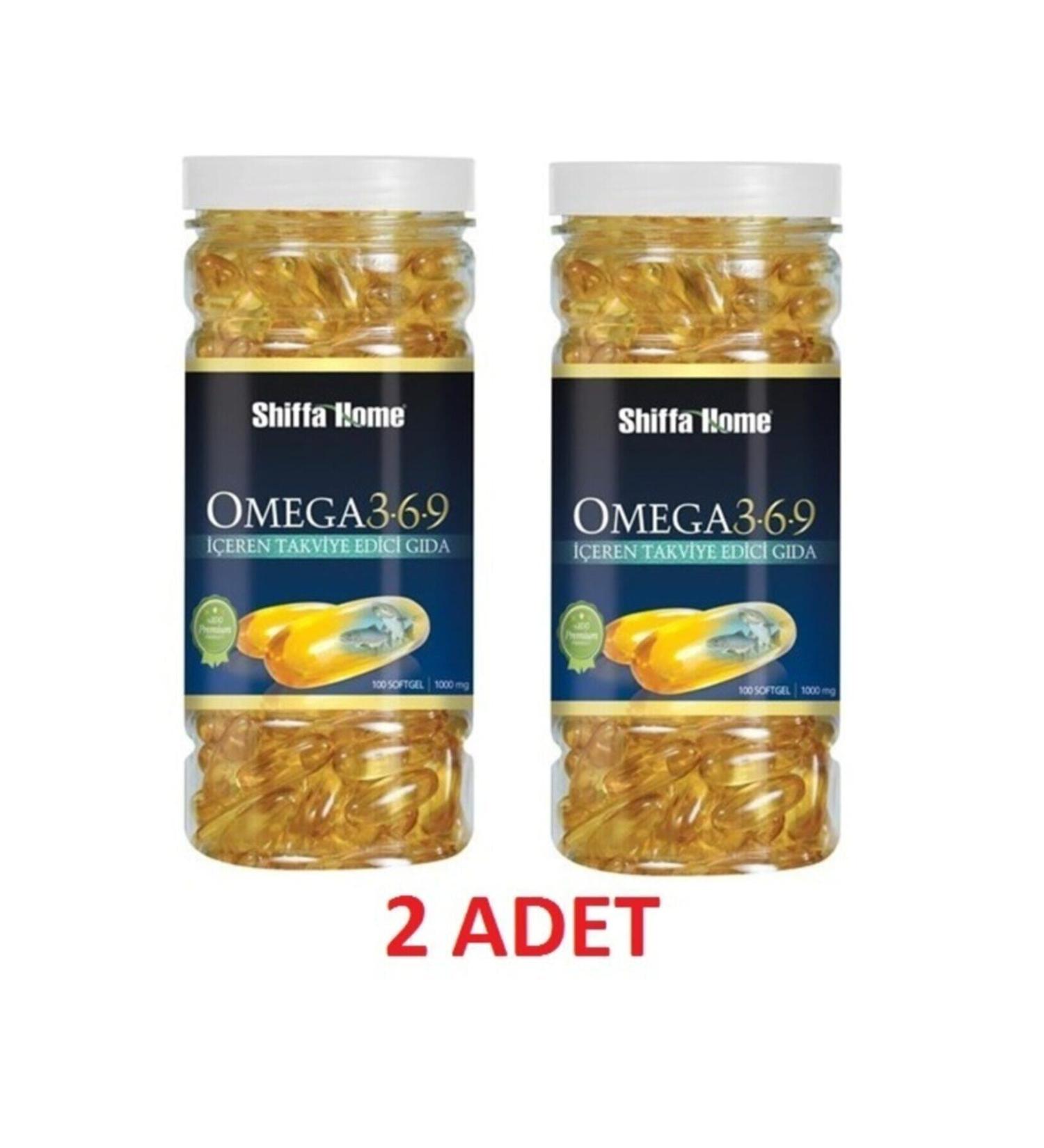 Shiffa Home Omega 3-6-9 Soft Gel 100 X 1000 Mg 2 Pieces - Buy Online on GoSupps.com