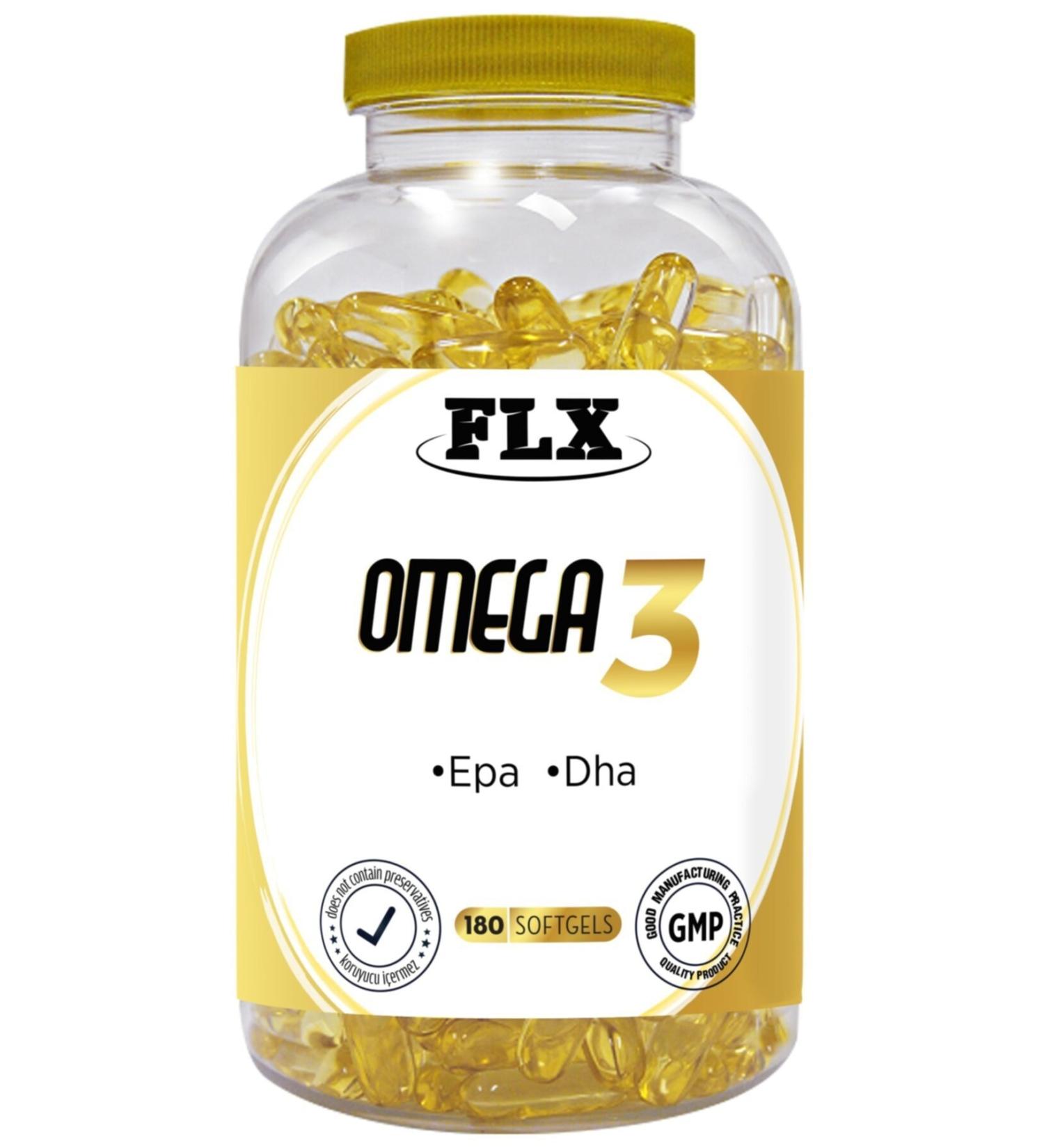 FLX Omega 3 Fish Oil 1000 Mg 180 Softgel