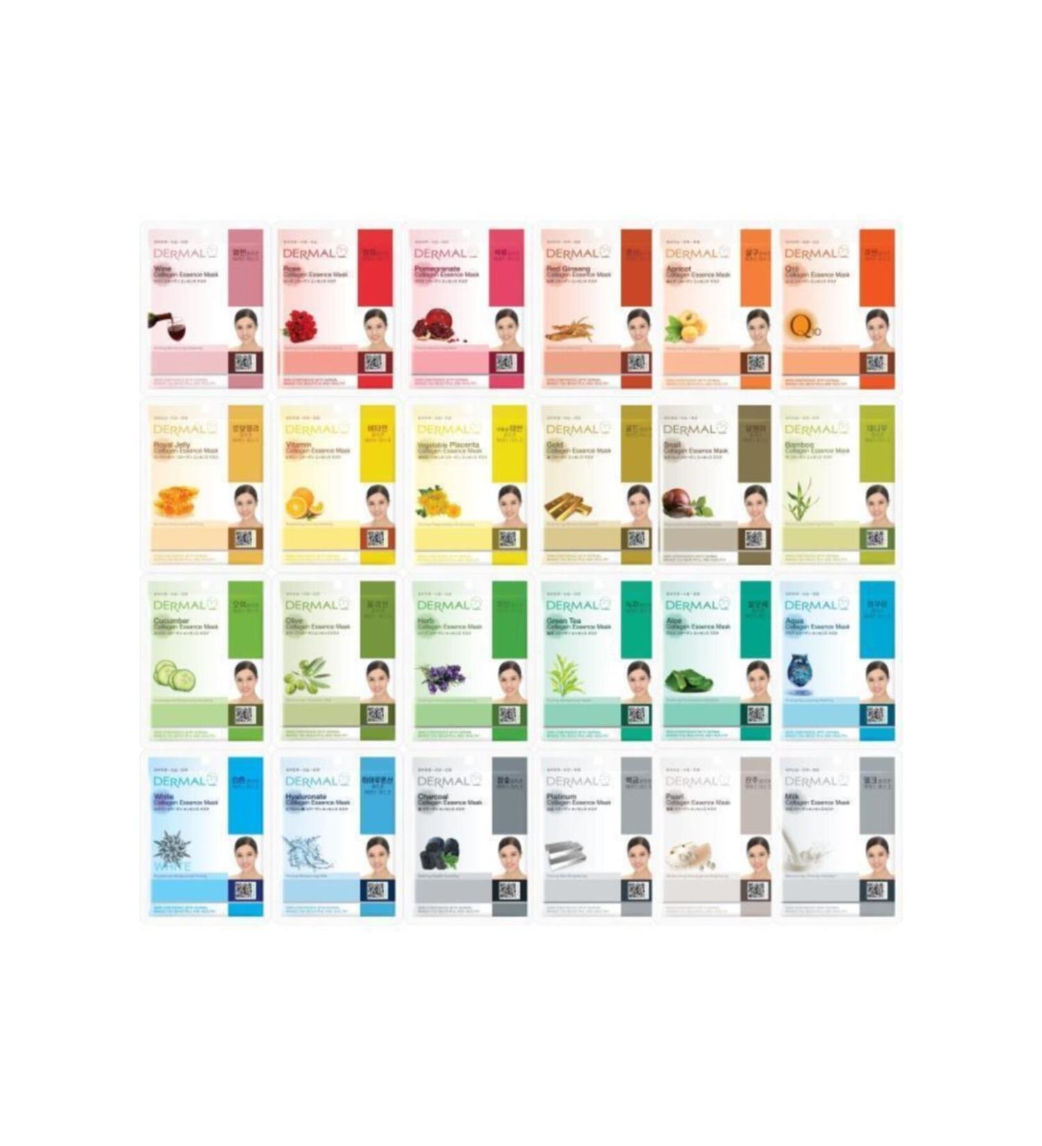 Dermal 24-Pack Mixed Collagen Essence Disposable Skin Care Masks