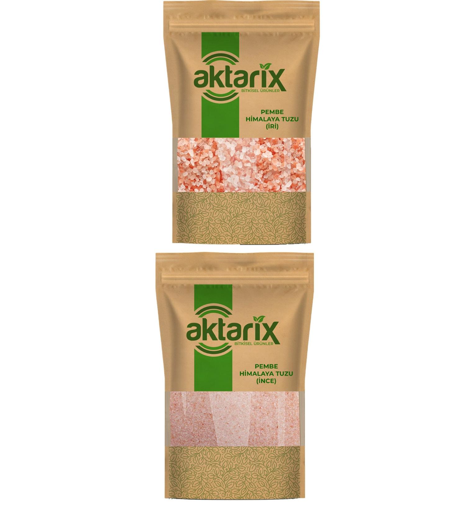 Aktarix Pink Himalayan Salt Set 8 Kg (4 Kg Coarse Pink + 4 Kg Fine Table Pink)