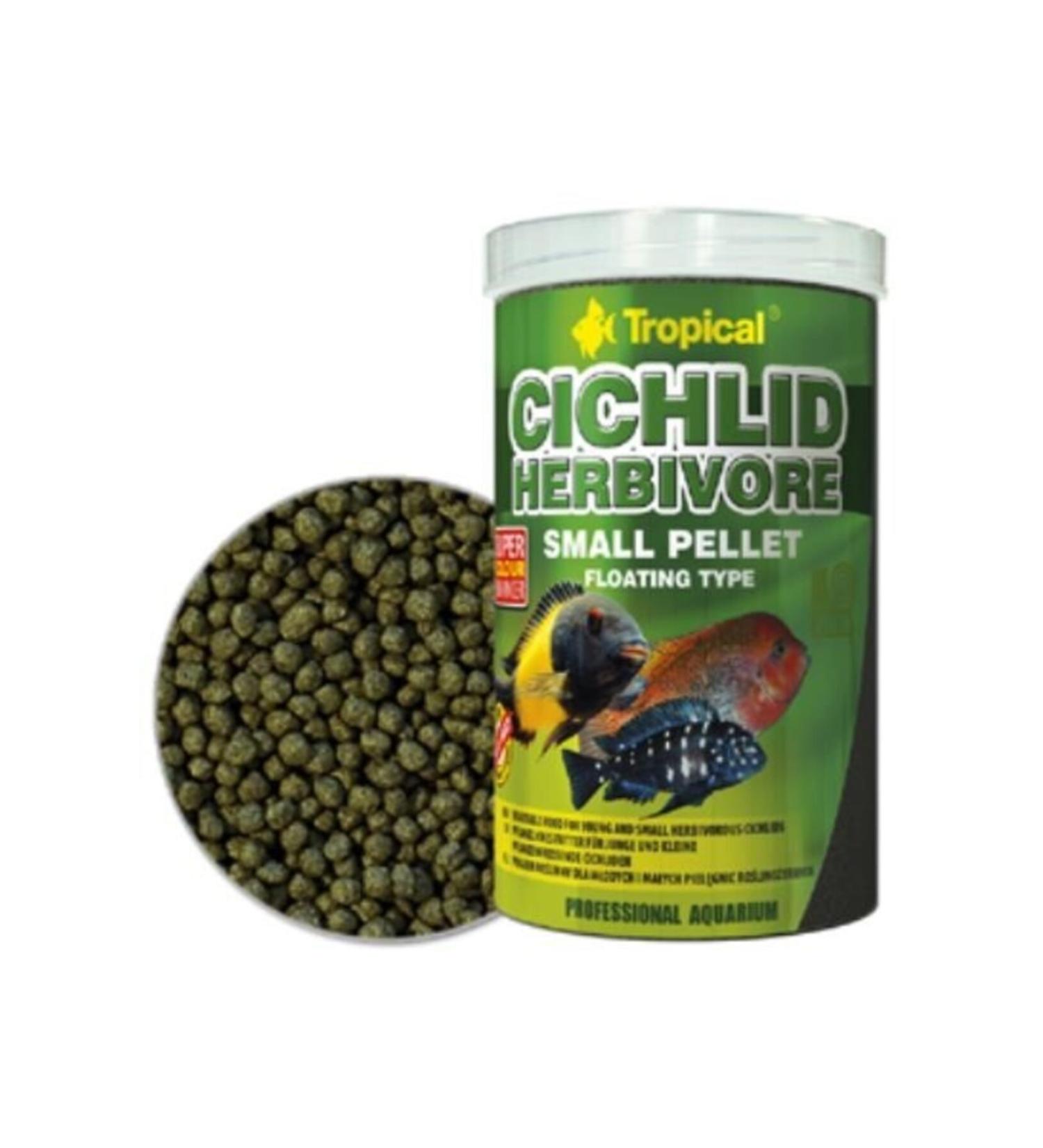 Tropical Cichlid Herbivore Small Pellet 250 Ml Original Box