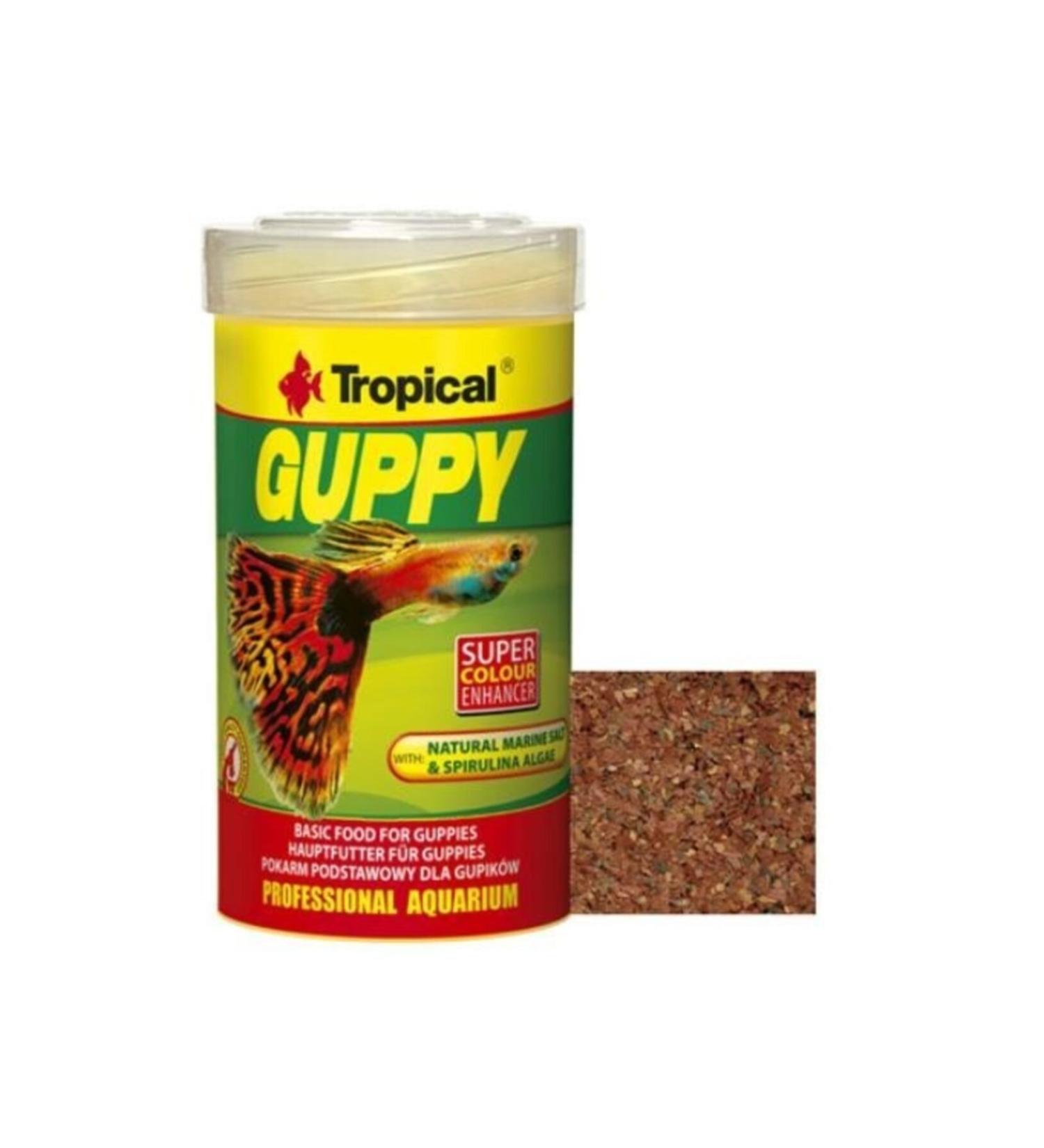Tropical Guppy 100ml 20gr Flake Food for Guppy