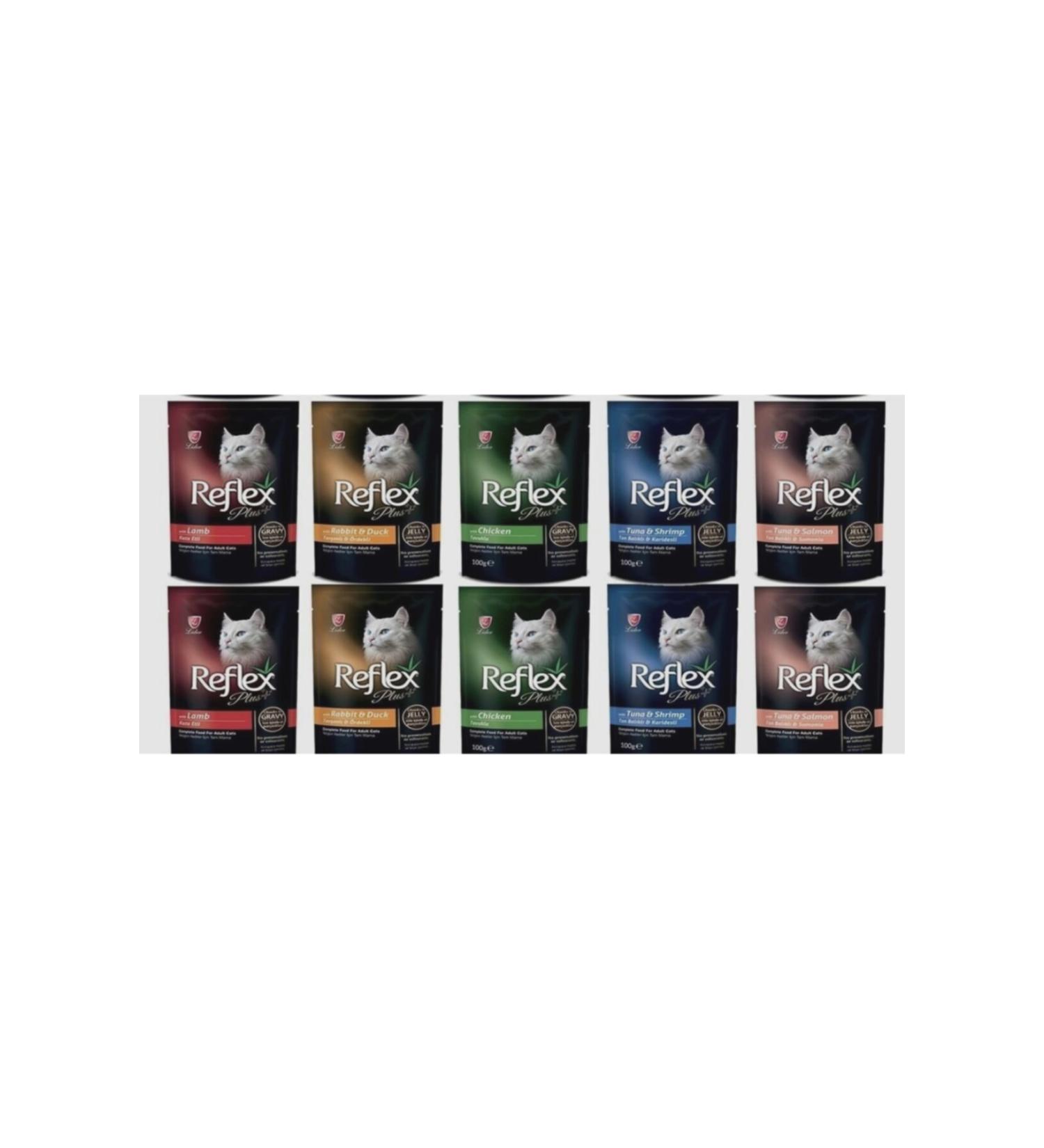 Reflex Plus Mixed Pouch Cat Food 100 gr X 40 Packs
