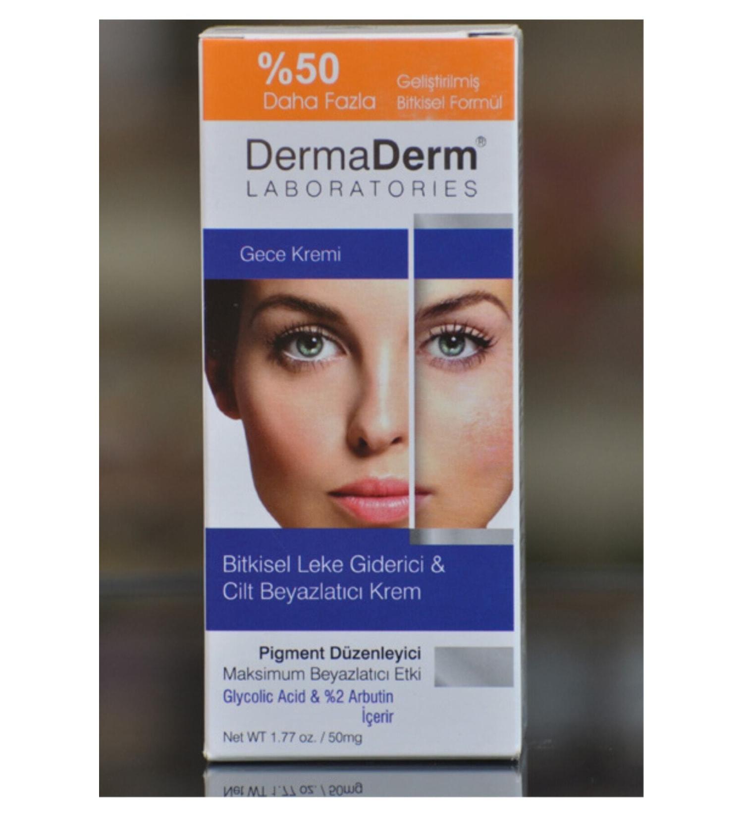 DermaDerm Herbal & Skin Whitening Night Cream 50 mg.