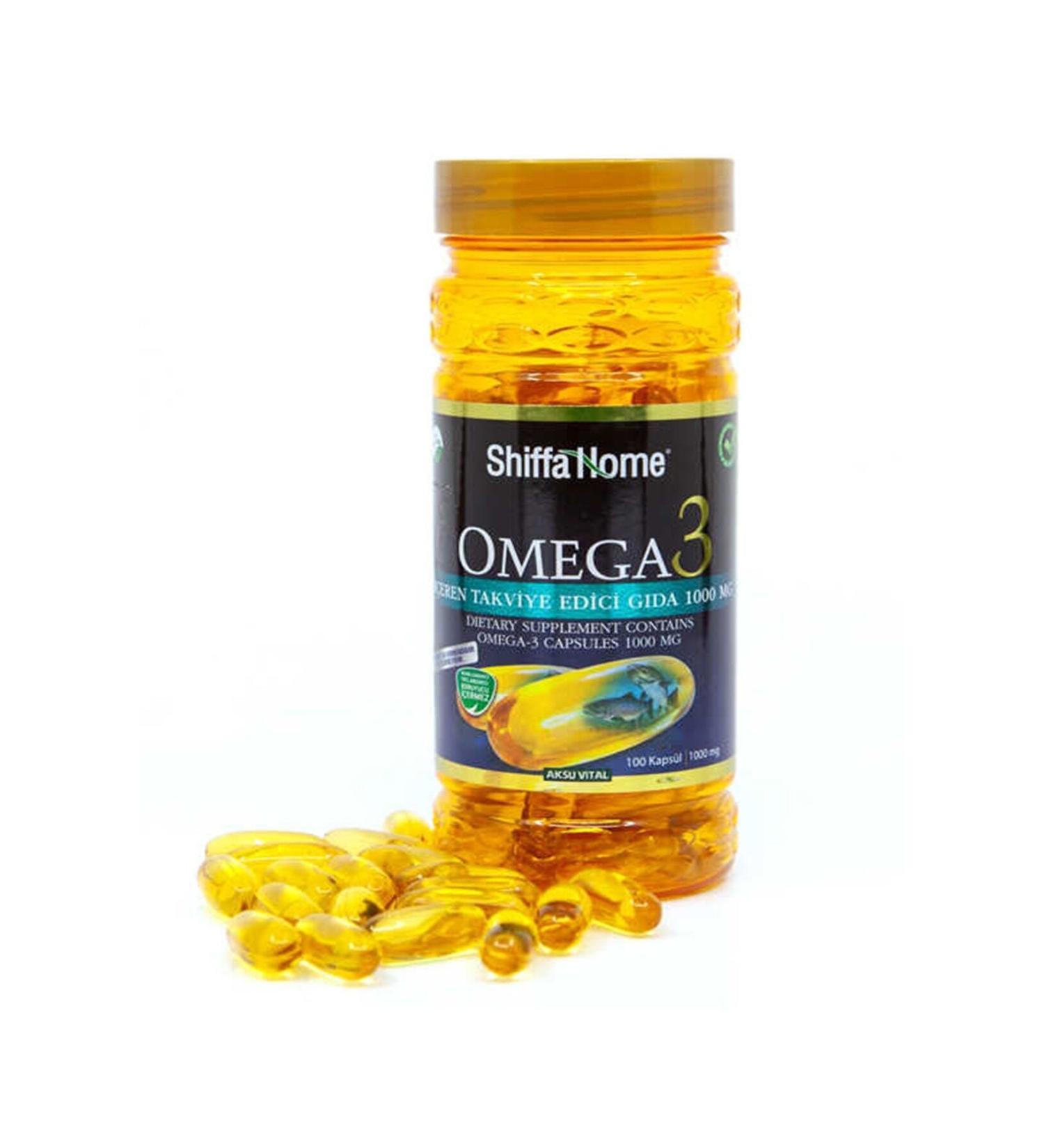 Shiffa Home Omega 3 Fish Oil 100 Softgel 1000 mg