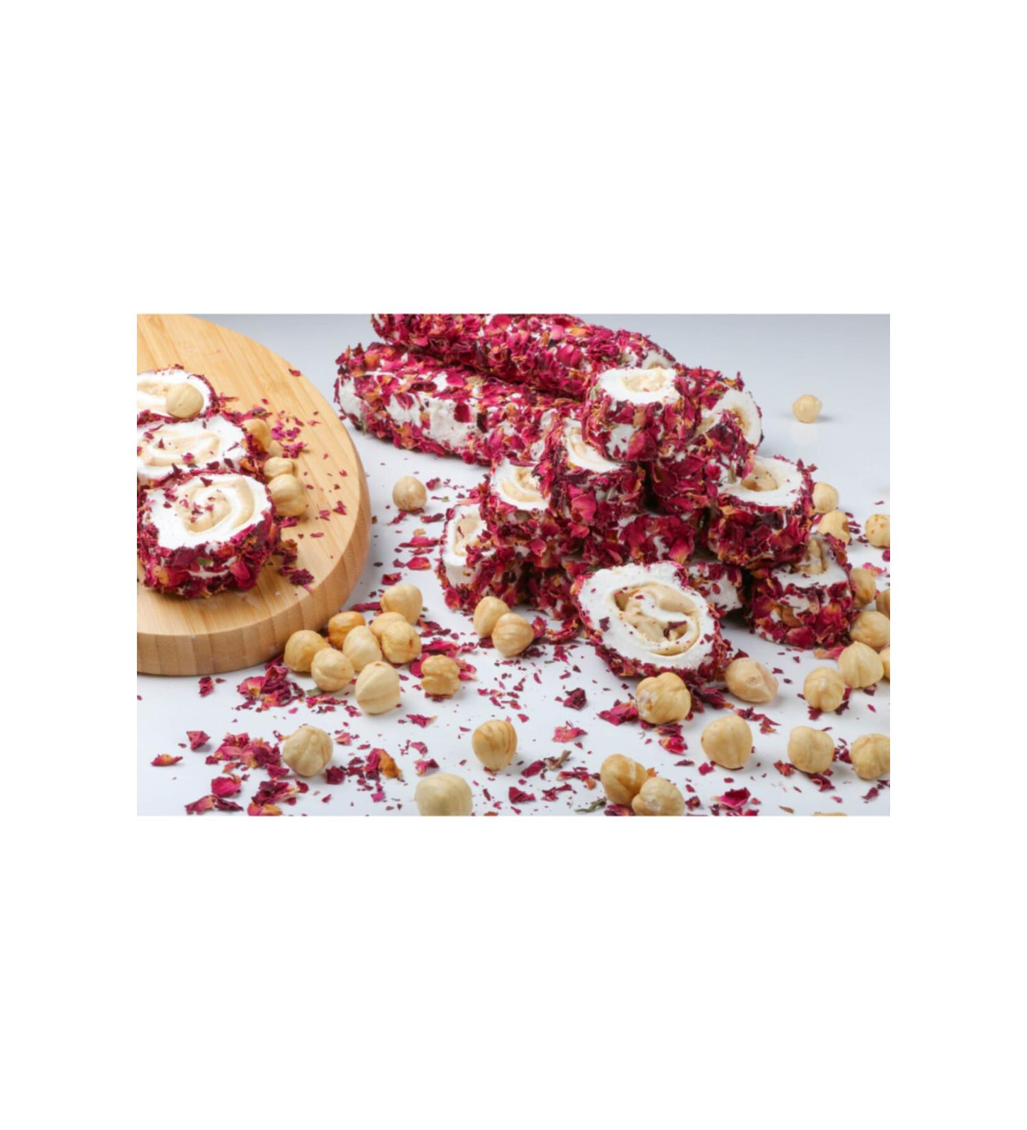 HALUK AYDIN DRIED FRUIT Turkish Delight with Rose Petals and Cream 700 Gr