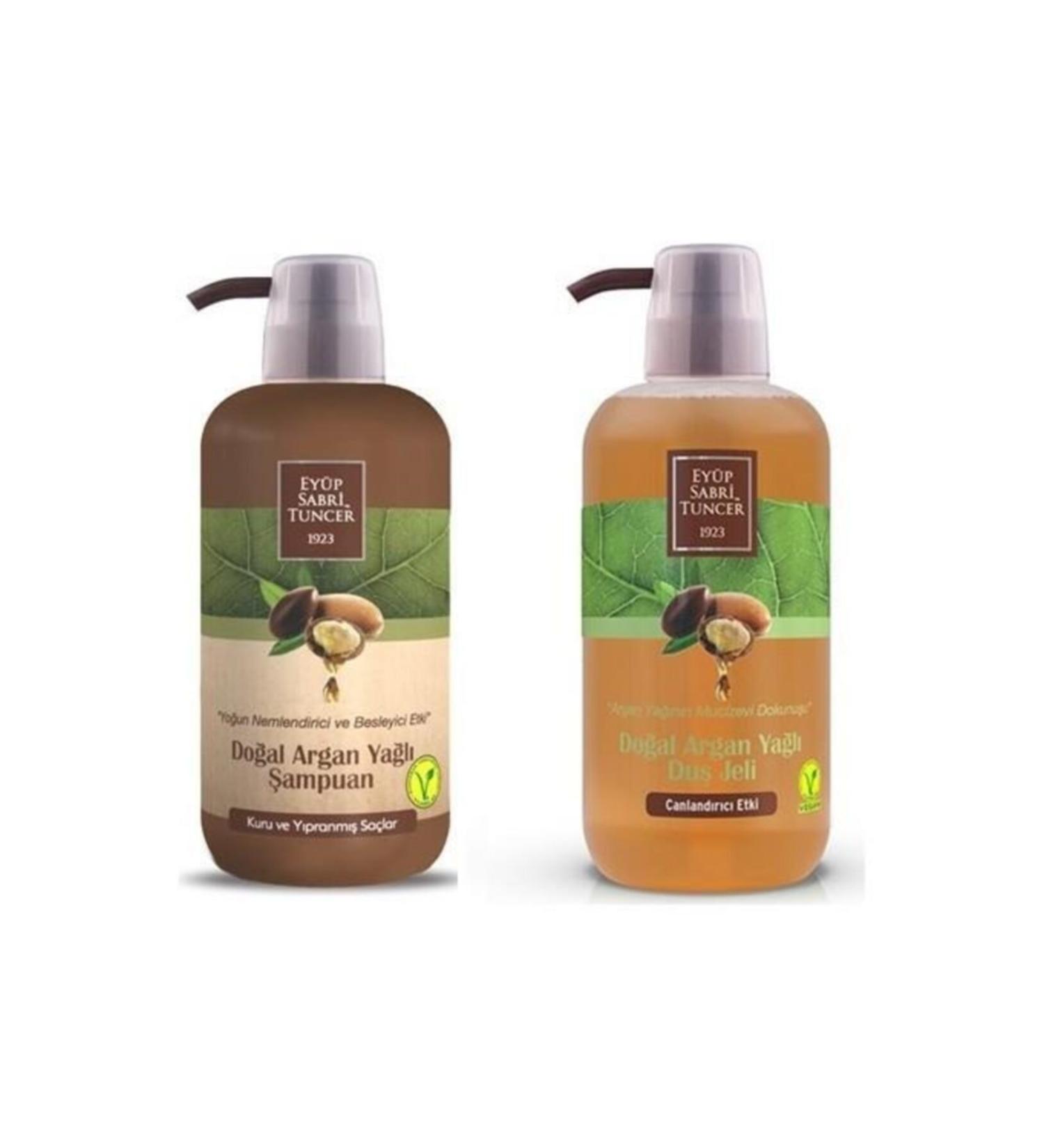 Ey p Sabri Tuncer Natural Argan Oil Shower Gel and Argan Oil Shampoo 600 ml