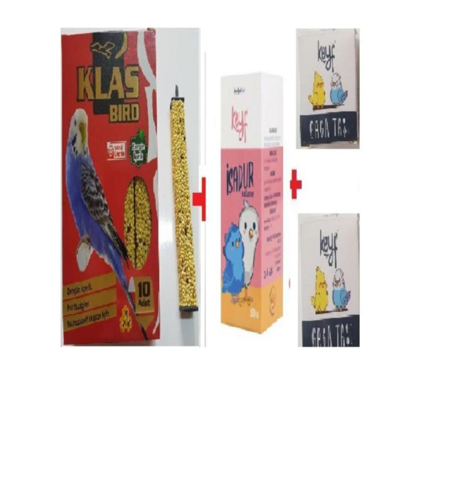 Classy Budgie Honey Cracker 10 Pieces + Budgie Vitamin (isadur) 50 Cc + 2 Pieces Beak Stone