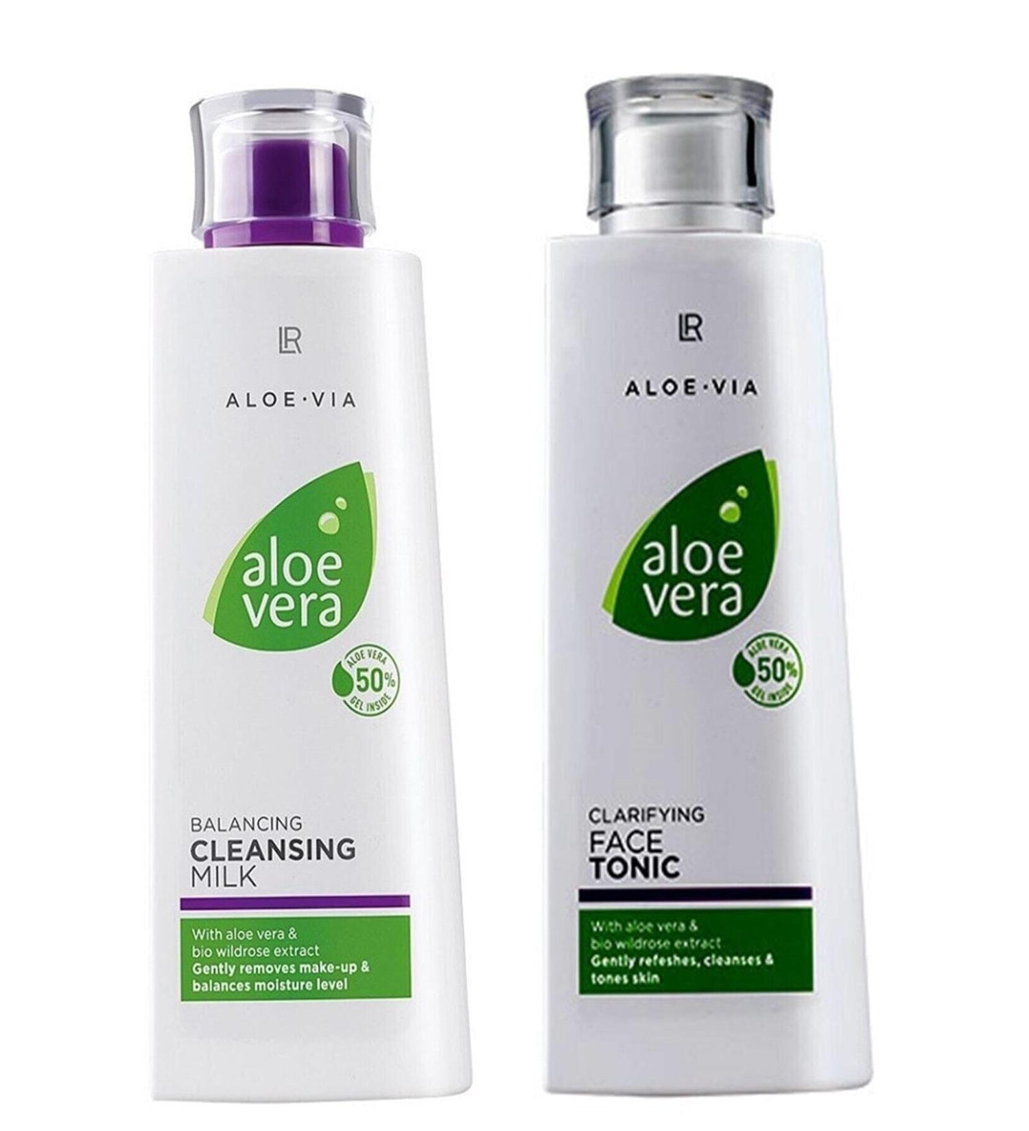 LR Aloe Vera Skin Cleansing Milk 200 ml + Aloe Vera Tonic 200 ml