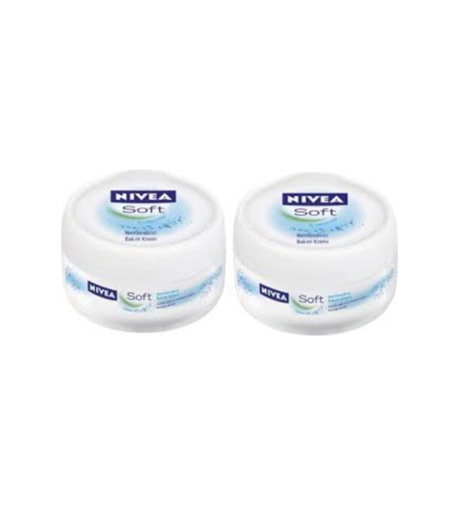 NIVEA Soft Hand Face Body Moisturizing Cream 300 ml 2 Pieces 4005900009371-2