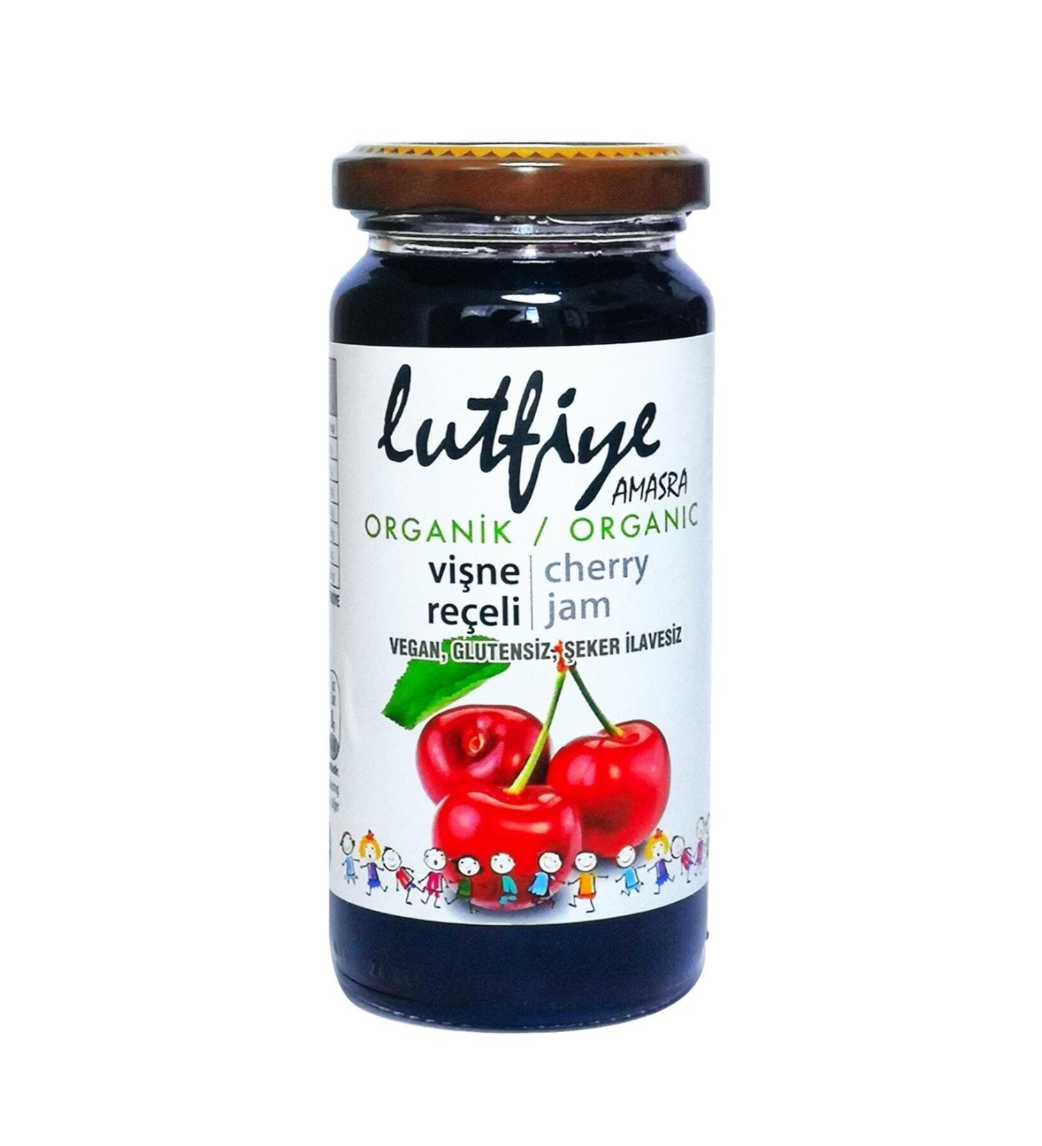 LUTFIYE Organic Cherry Jam (NO SUGAR ADDED) 280gr - Buy Online on GoSupps.com