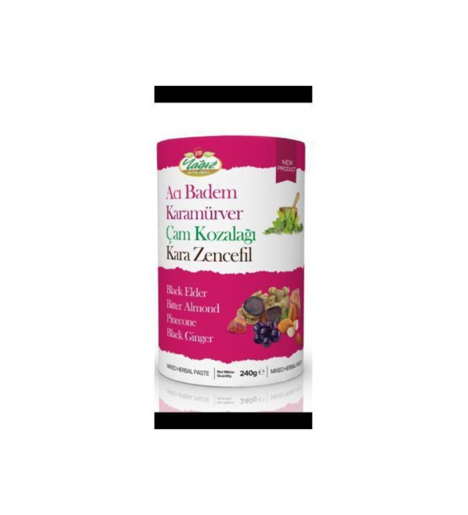 Aleyna Baharat 2pcs Oily Bitter Almond Black Elderberry Pine Cone Black Ginger Paste 240
