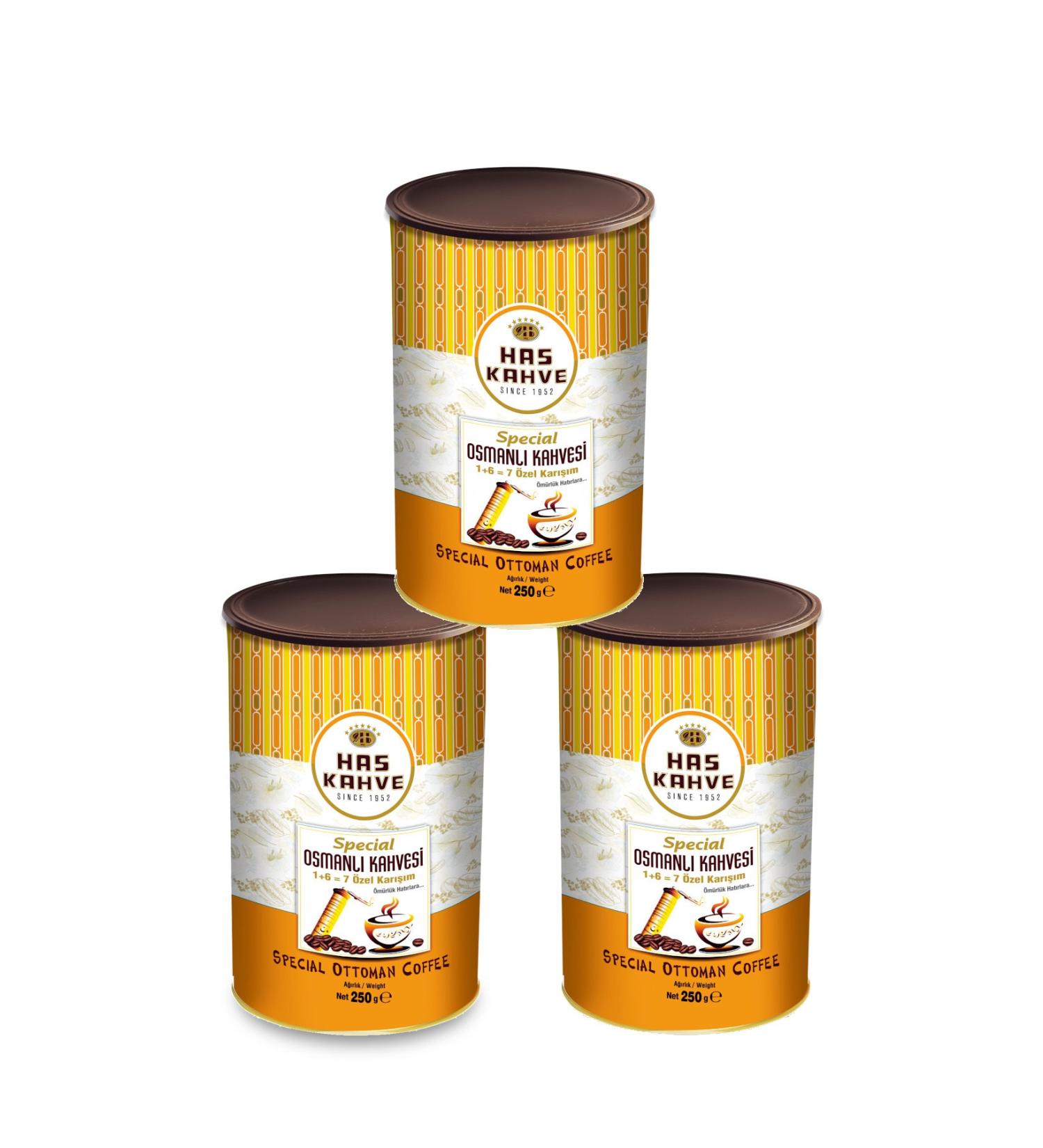 Has Coffee Has Triple Special Ottoman Turkish Coffee 3*250 Gr