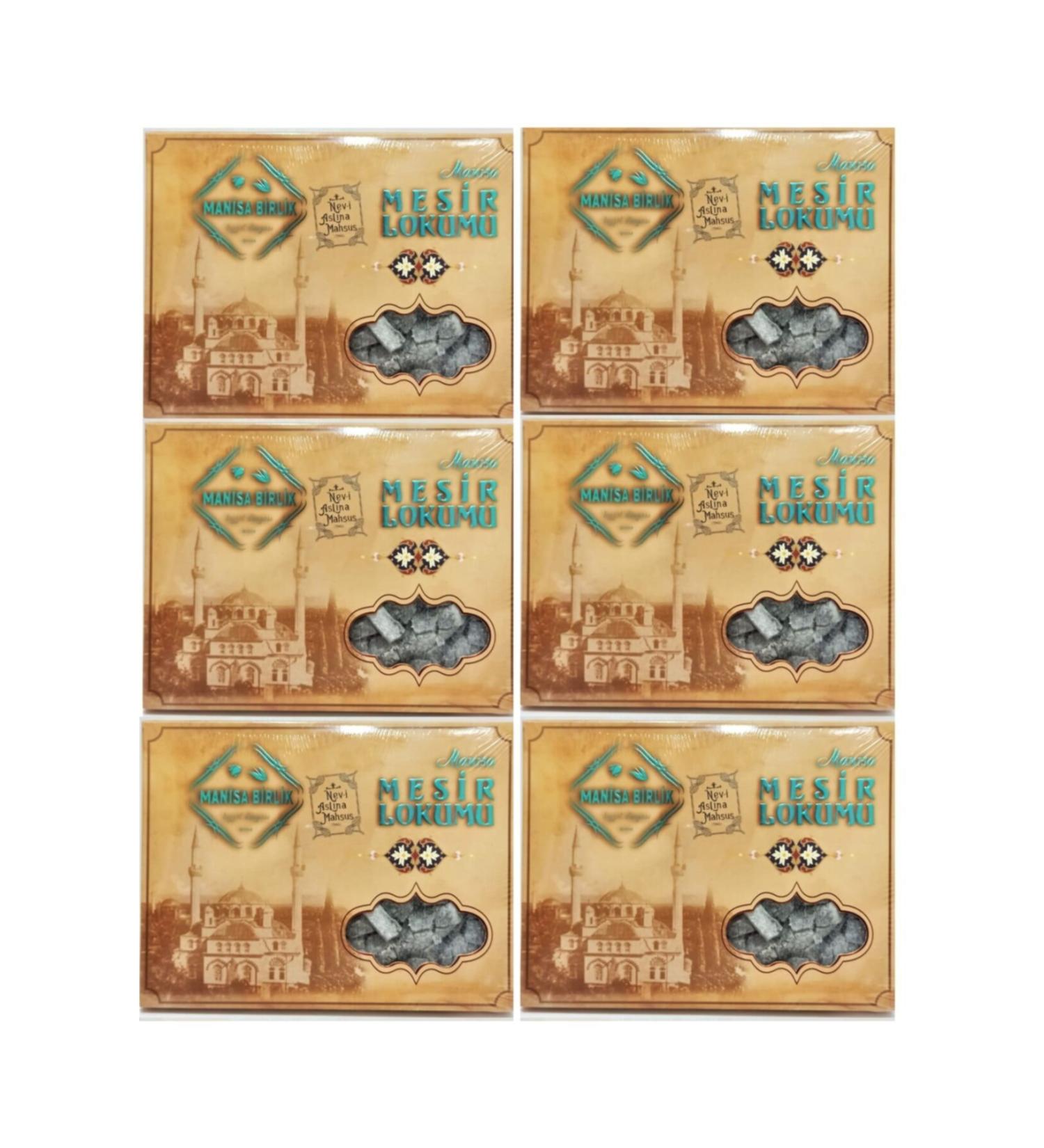 Manisabirliktezzet Manisa Mesir Paste Turkish Delight Does not contain glucose. 6*300 Gr