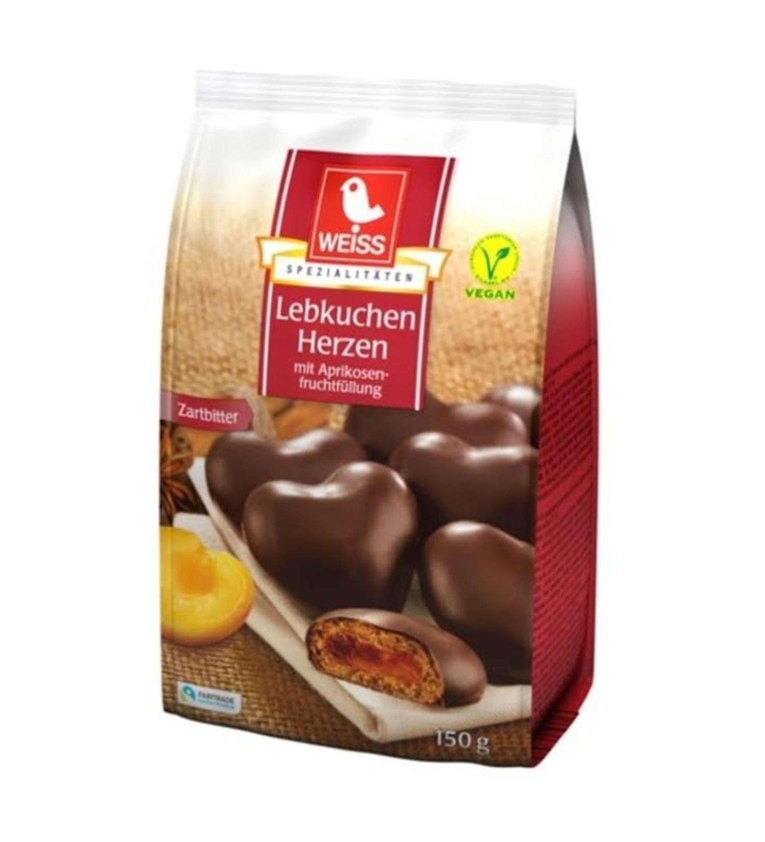 Nestle Weiss Lebkuchen Herzen Zartbitter 150gr