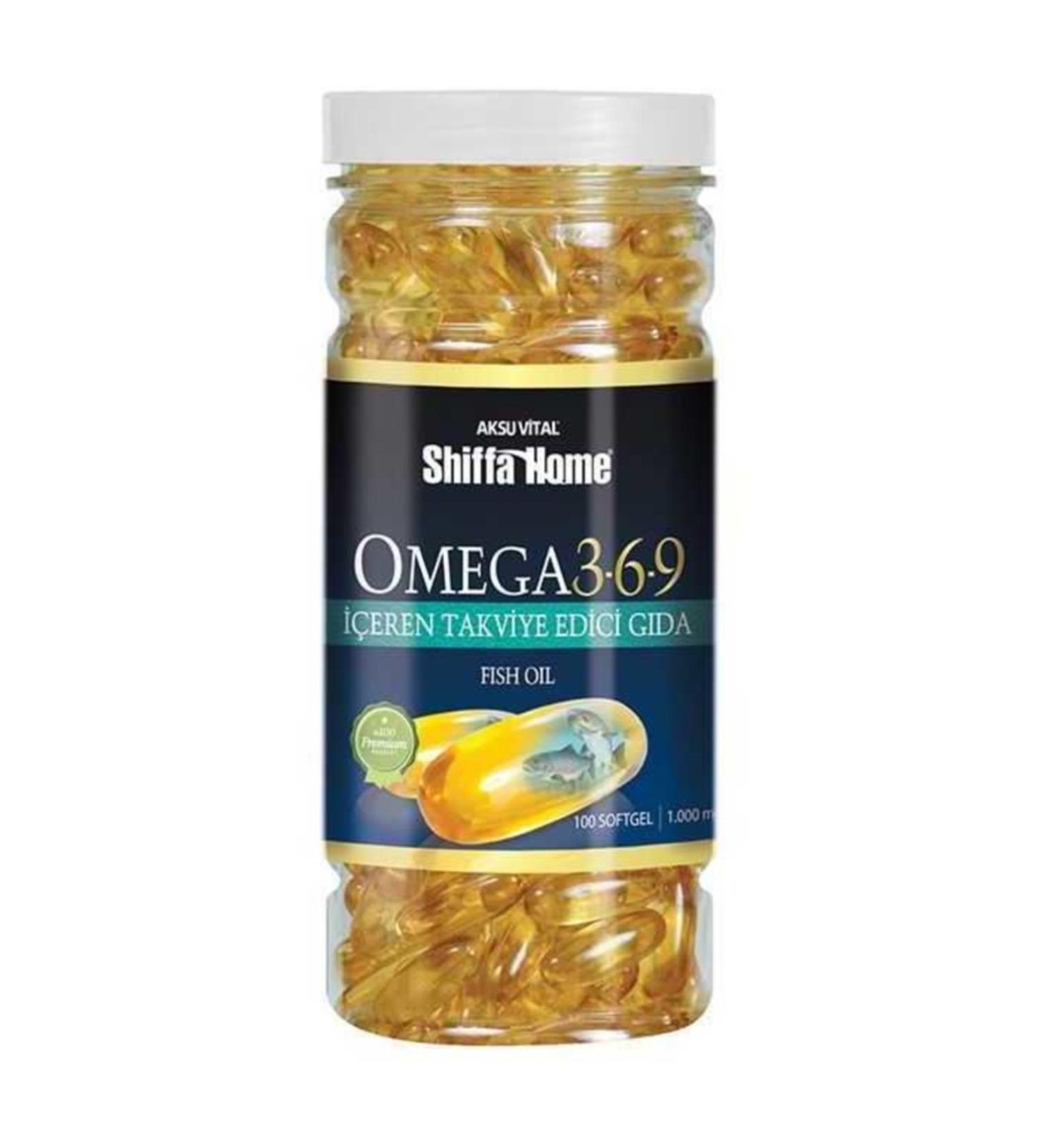 Shiffa Home Omega 3-6-9 1000 Mg 100 Softgels