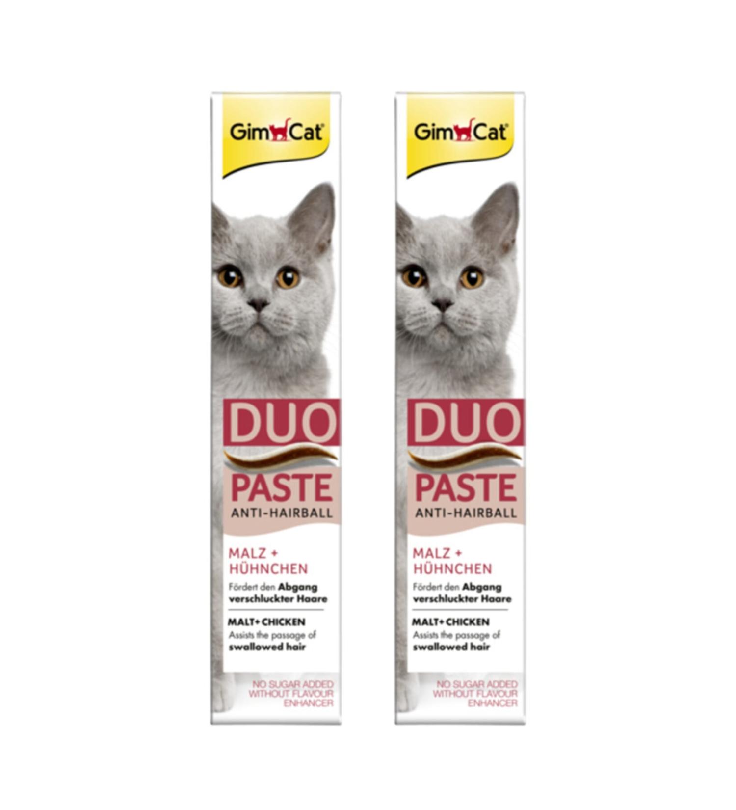 Gimcat Duo Paste Anti Hairball Chicken Malt Cat Paste 50 gr x 2 Pcs